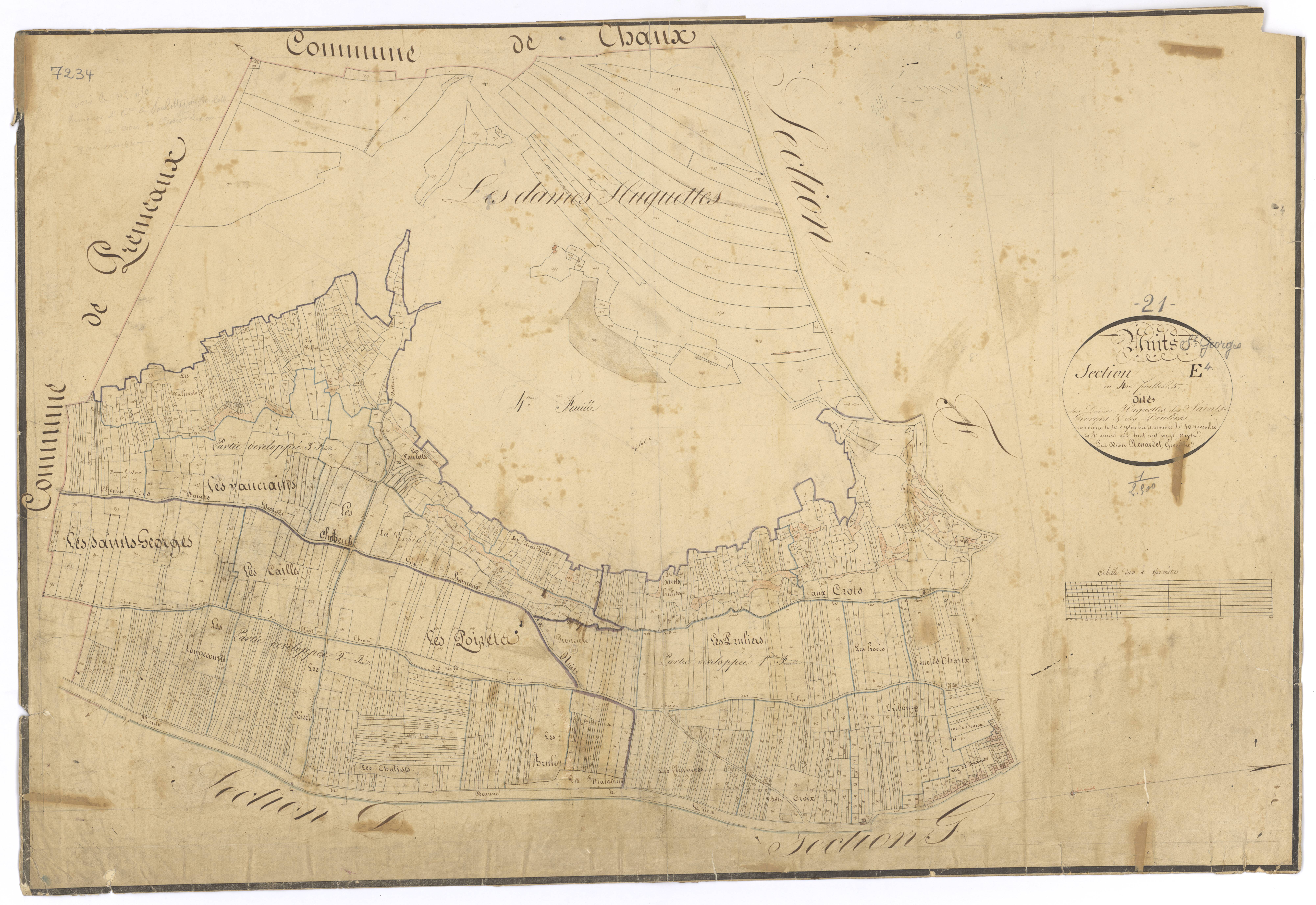 Nuits-Saint-Georges - Section E4 - 3 P PLAN 463/13