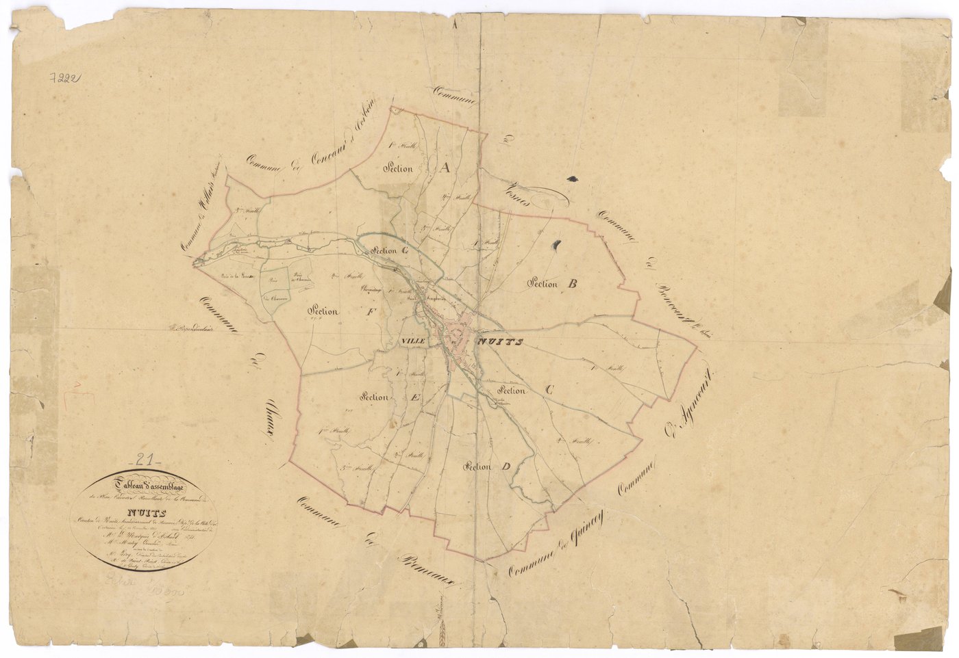 Nuits-Saint-Georges - Tableau d'assemblage - 3 P PLAN 463/1