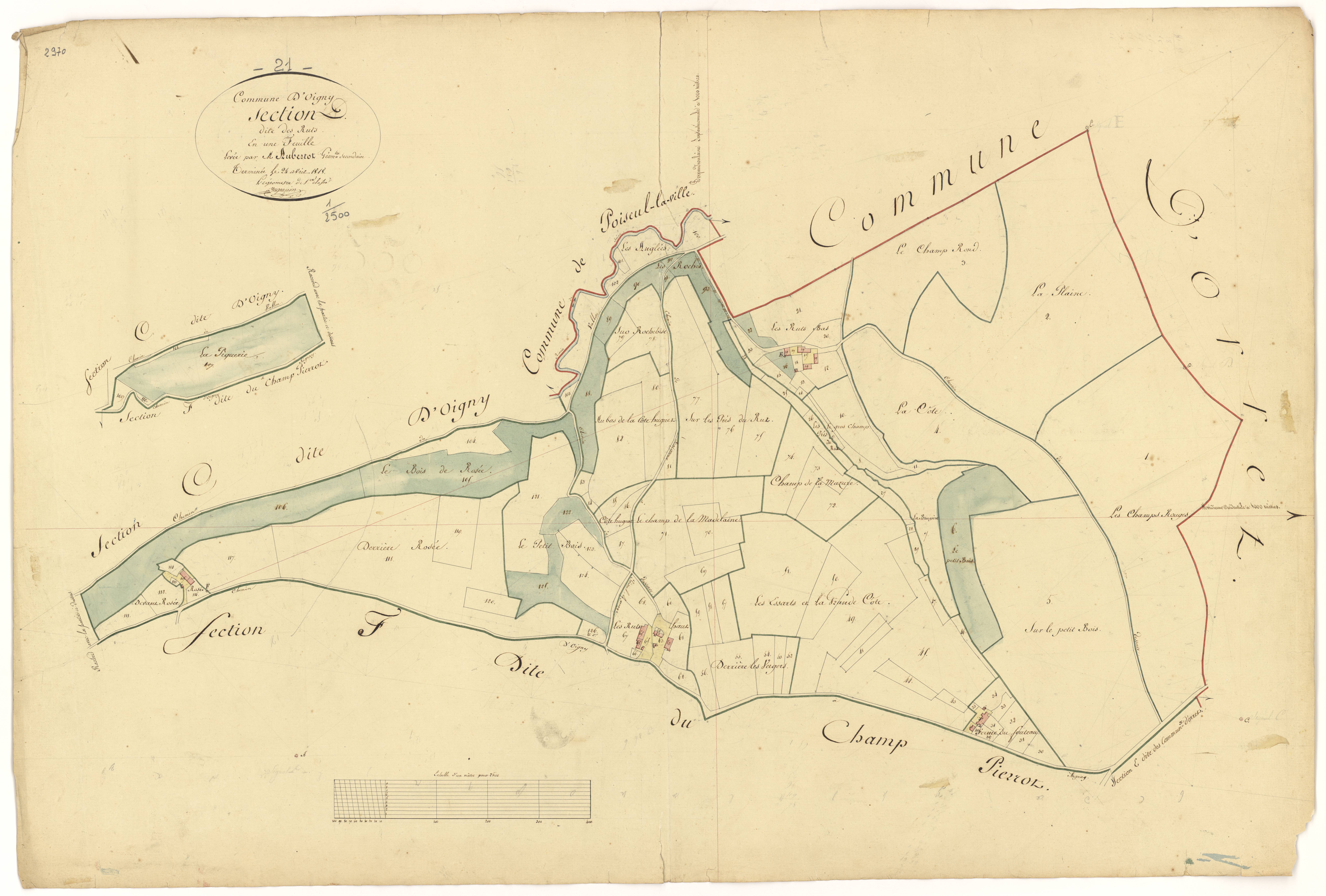 Oigny - Section D - 3 P PLAN 465/7
