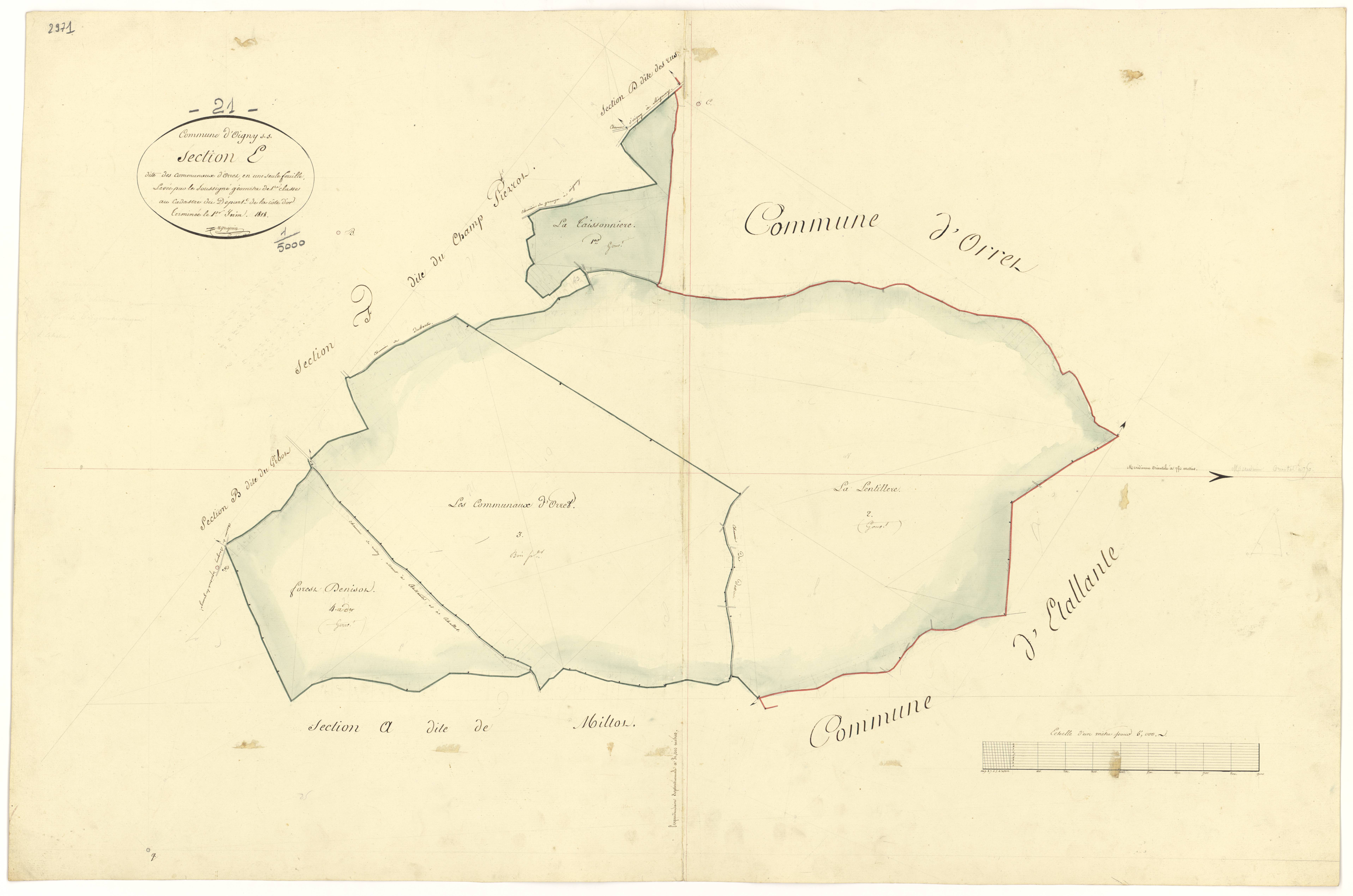 Oigny - Section E - 3 P PLAN 465/8