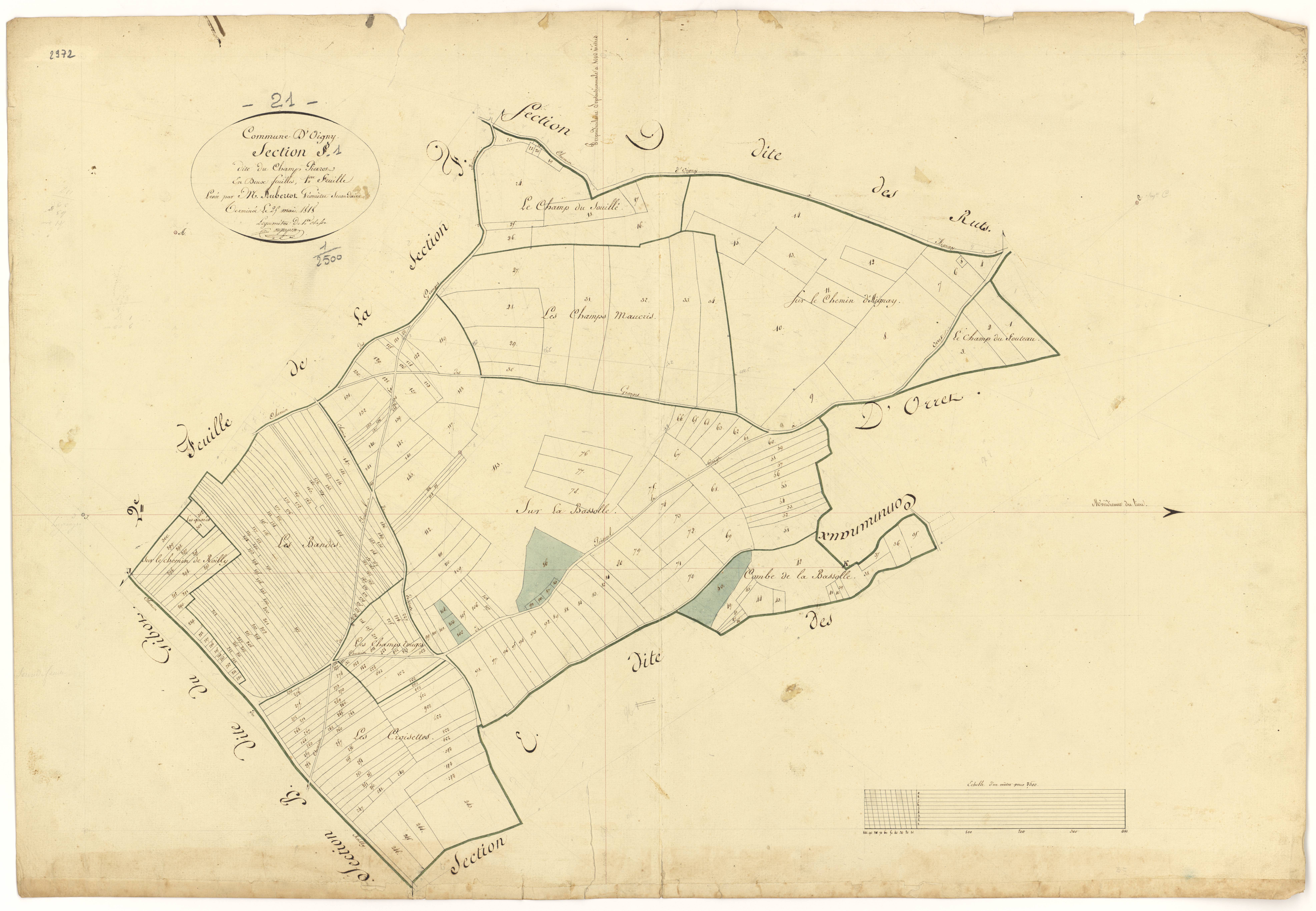 Oigny - Section F1 - 3 P PLAN 465/9