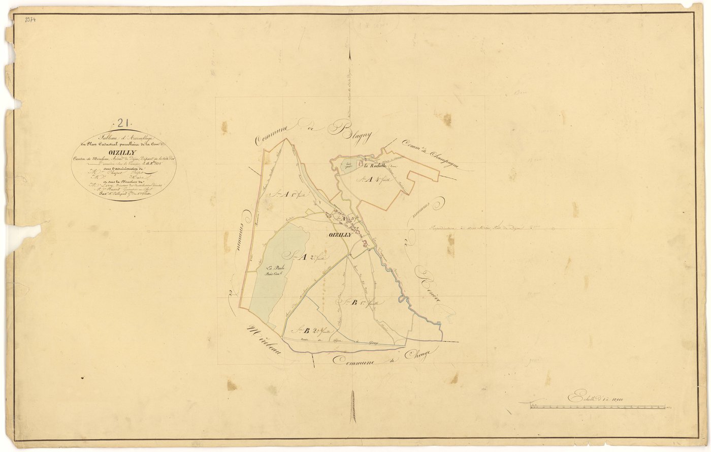 Oisilly - Tableau d'assemblage - 3 P PLAN 466/1