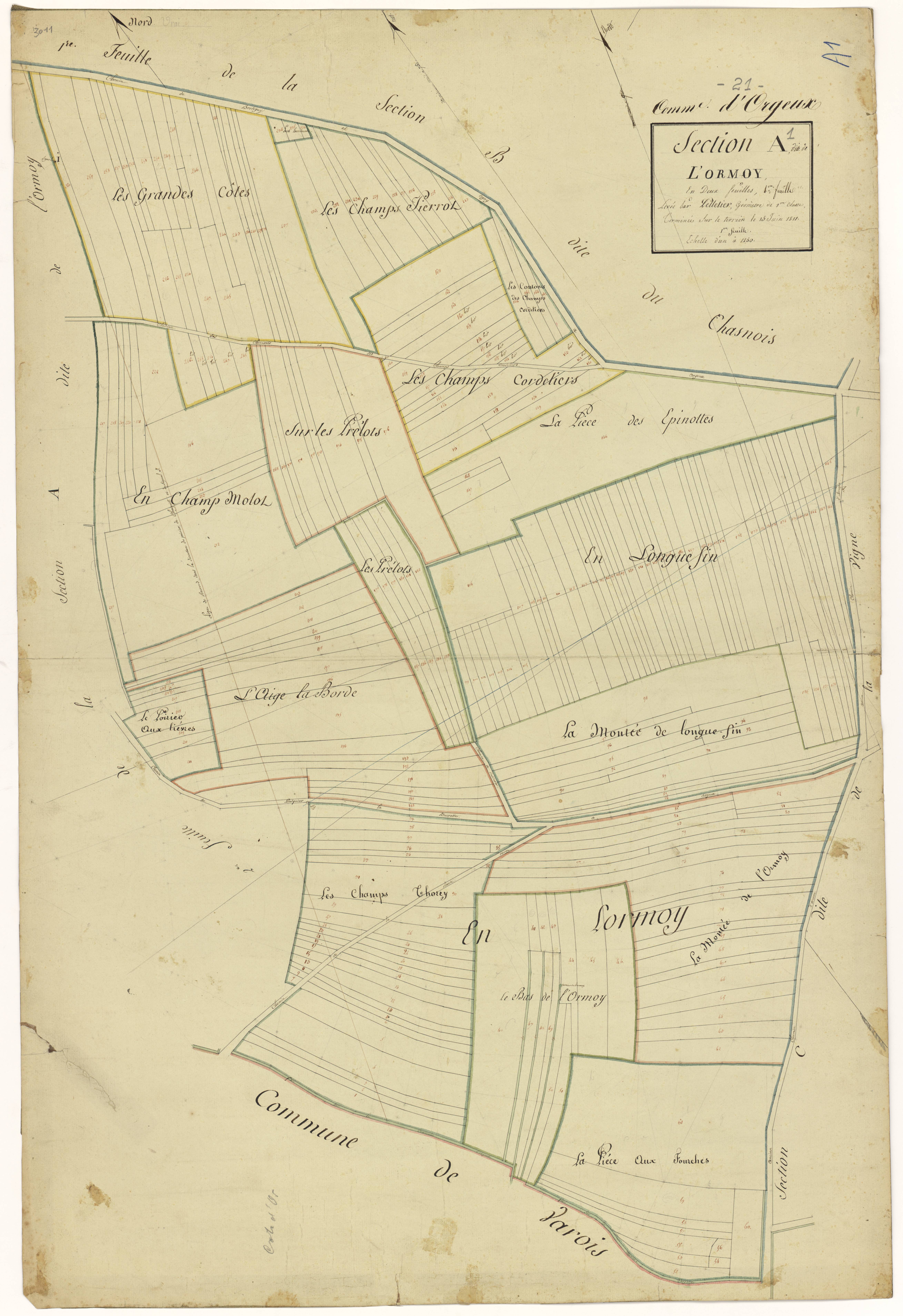 Orgeux - Section A1 - 3 P PLAN 468/2