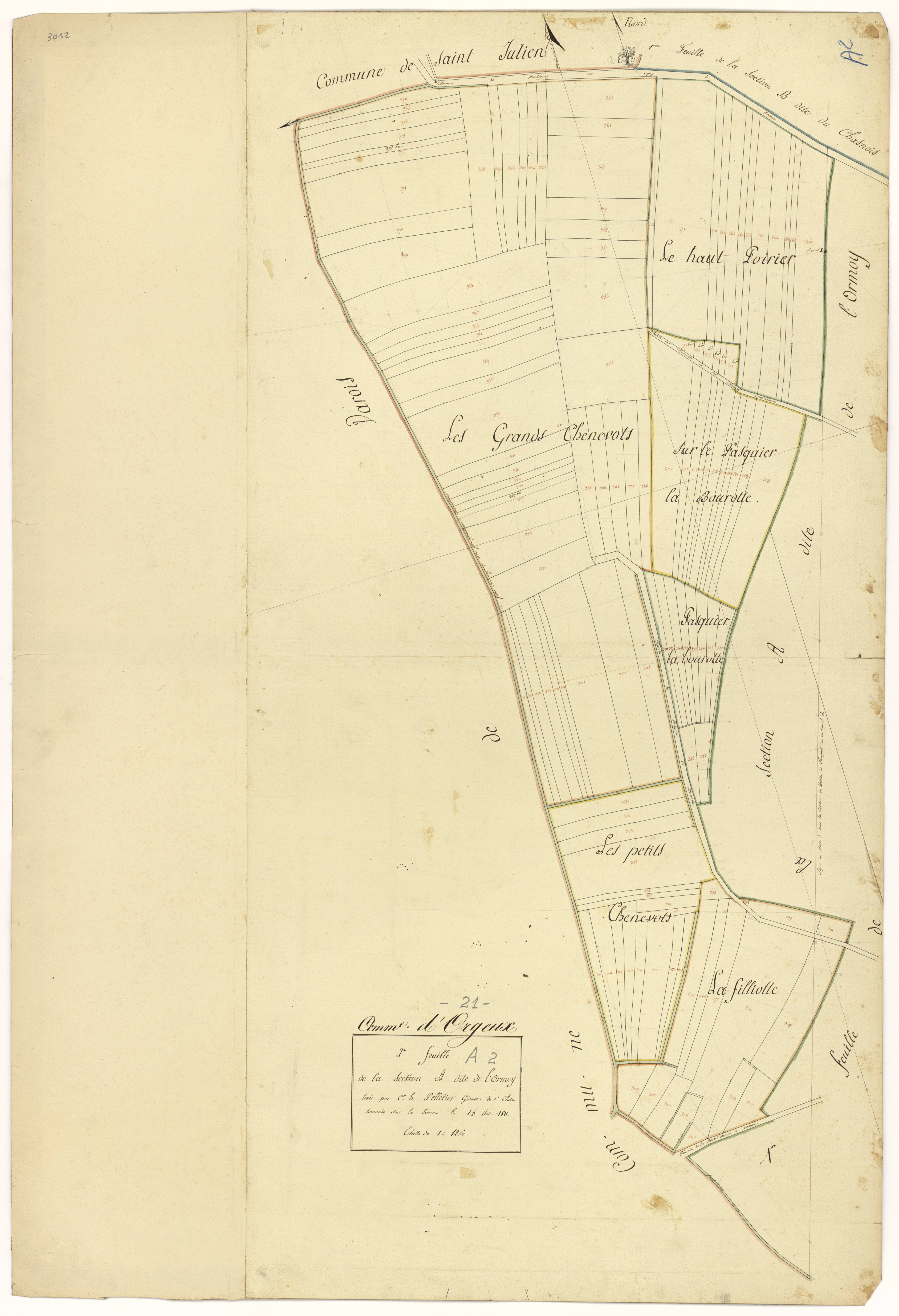 Orgeux - Section A2 - 3 P PLAN 468/3