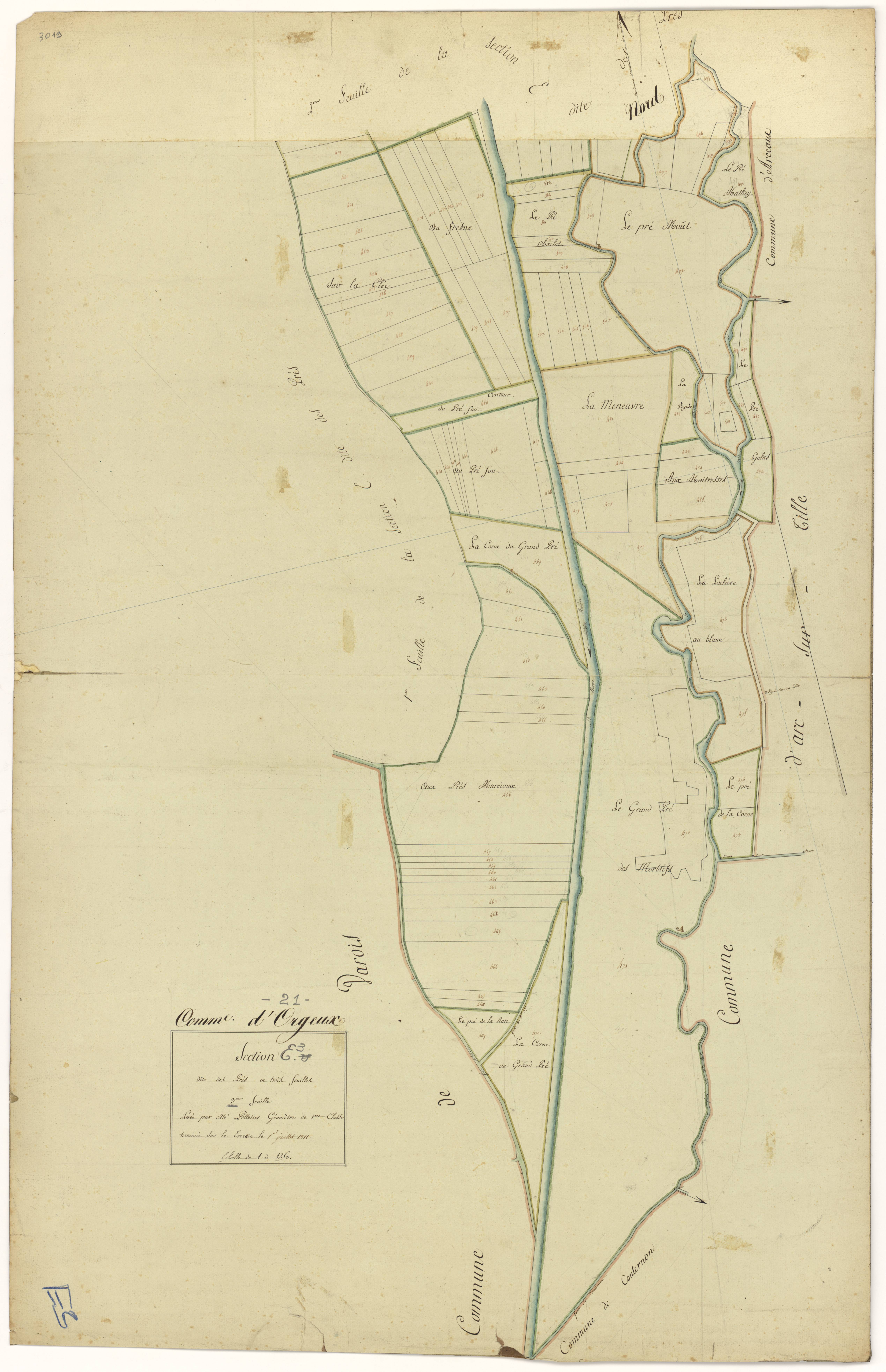 Orgeux - Section E3 - 3 P PLAN 468/10