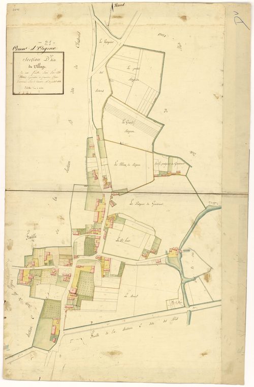 Orgeux - Section D - 3 P PLAN 468/7