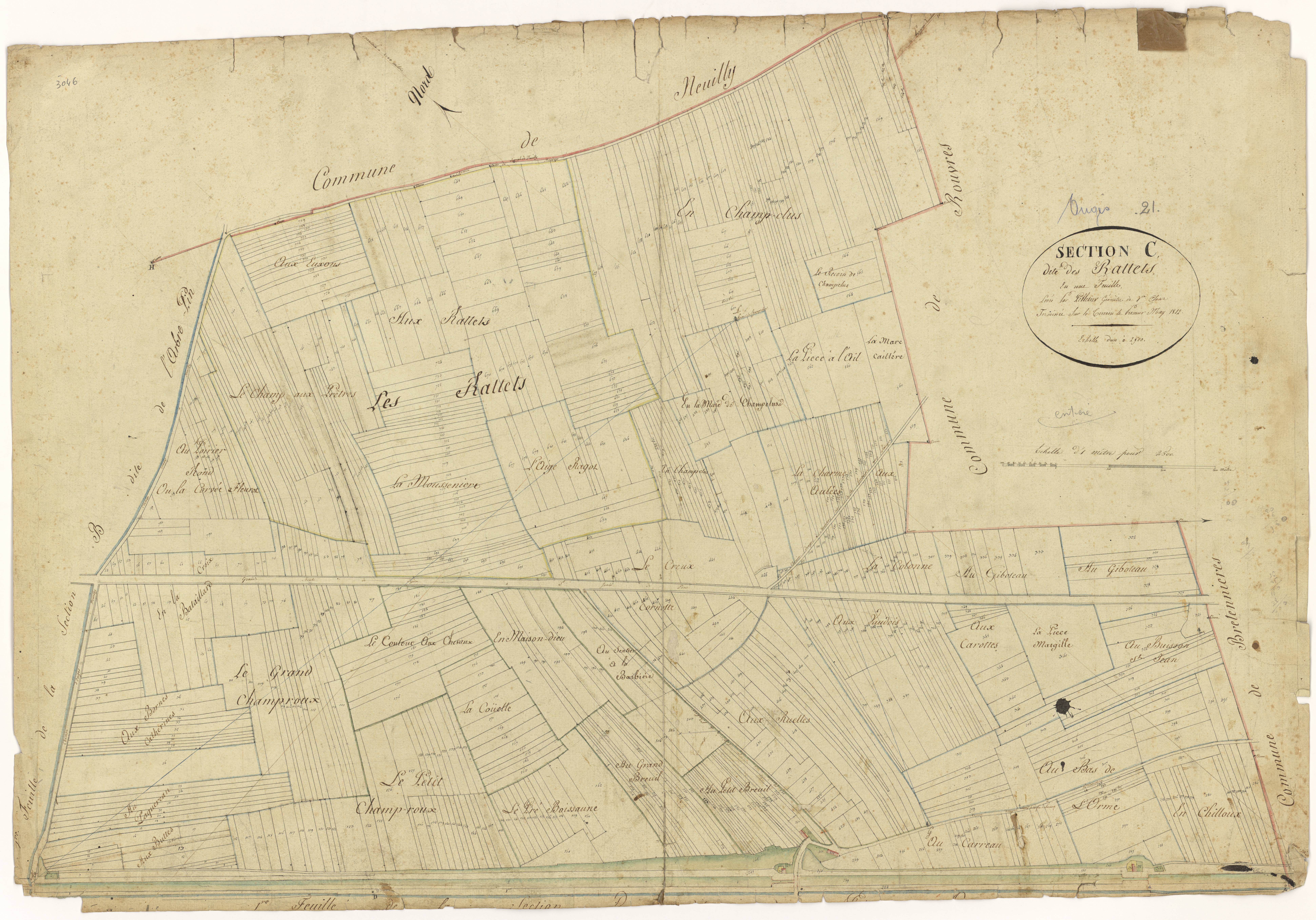 Ouges - Section C - 3 P PLAN 472/5