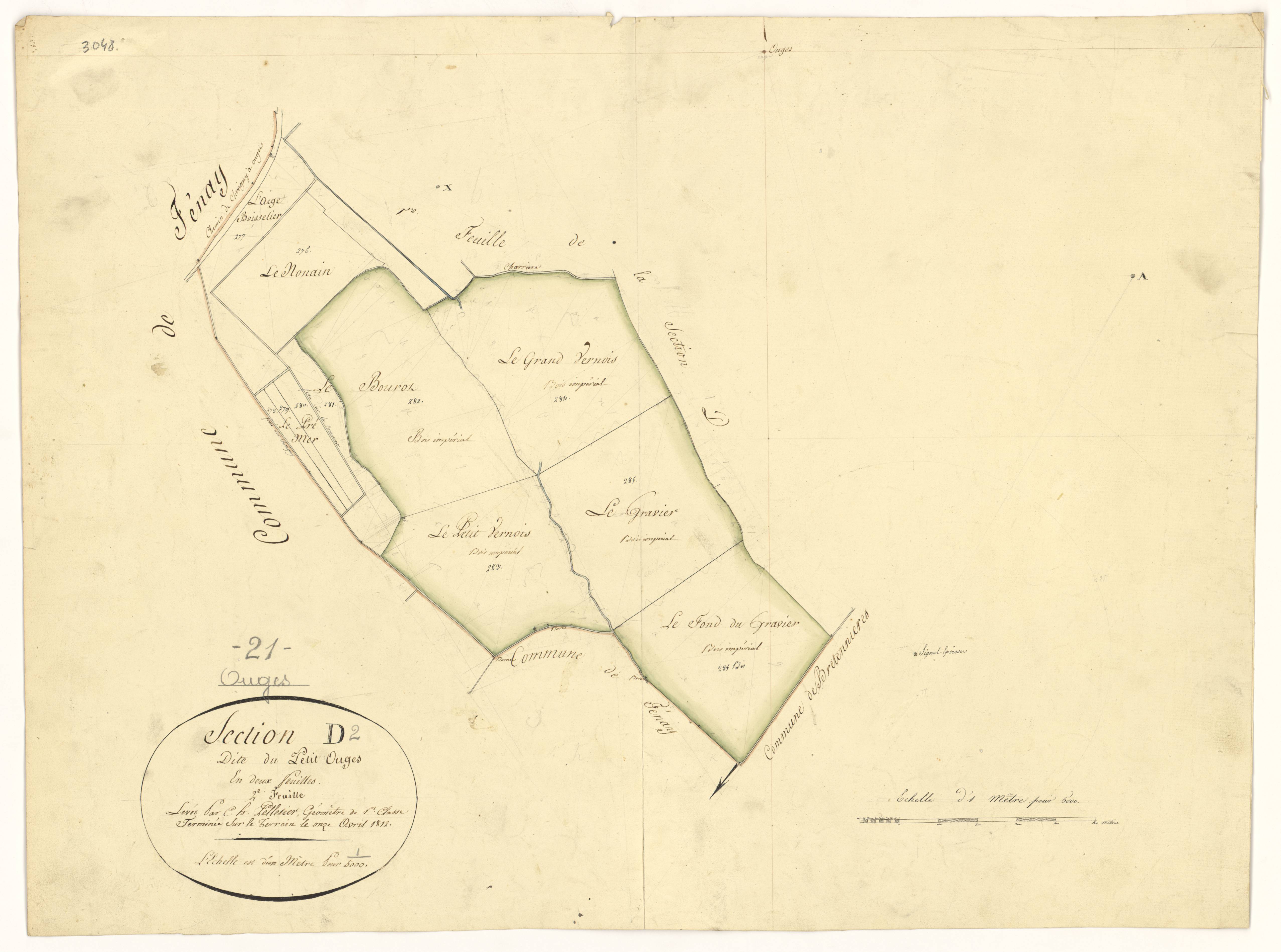Ouges - Section D2 - 3 P PLAN 472/7