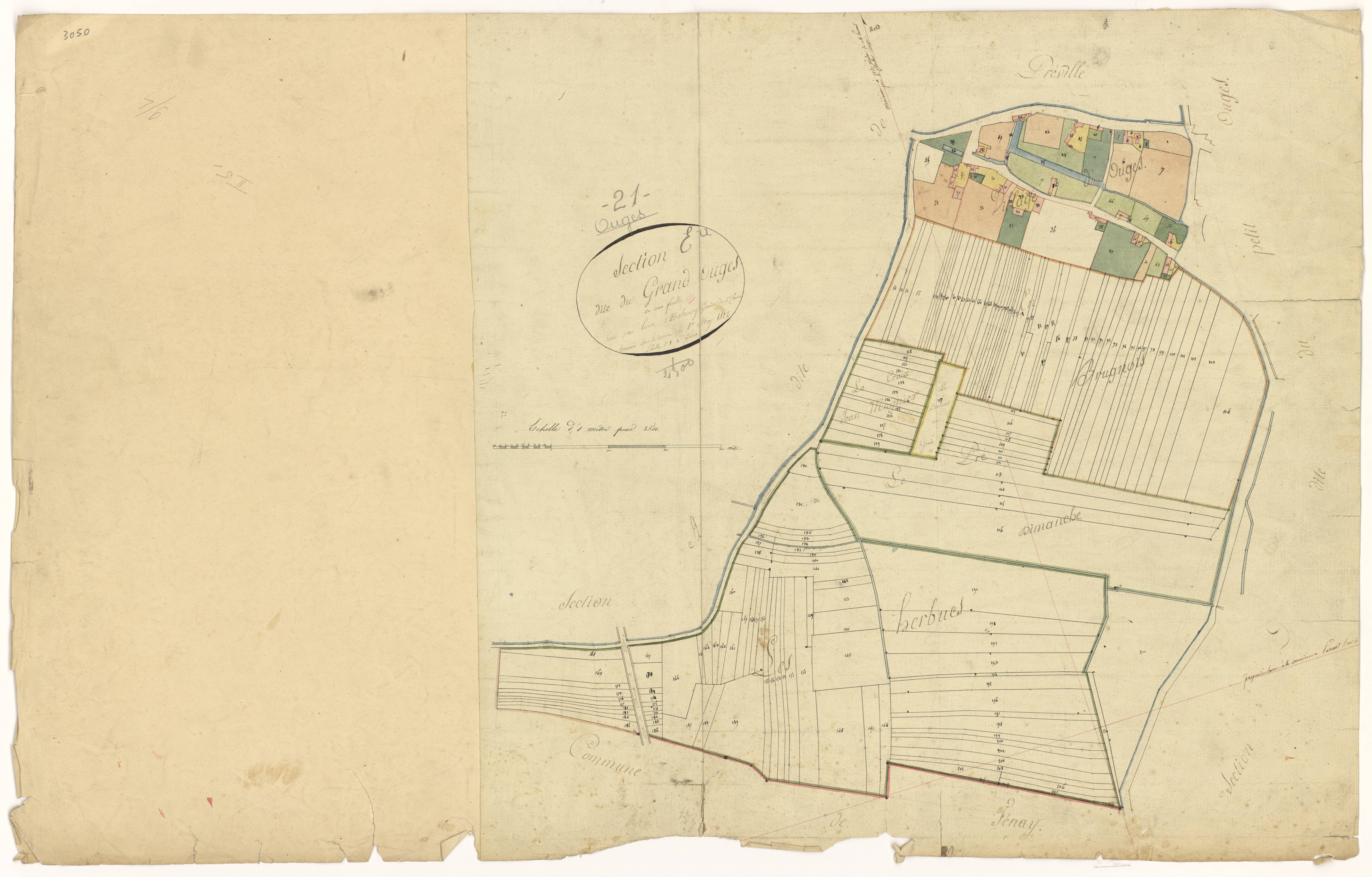Ouges - Section E - 3 P PLAN 472/9