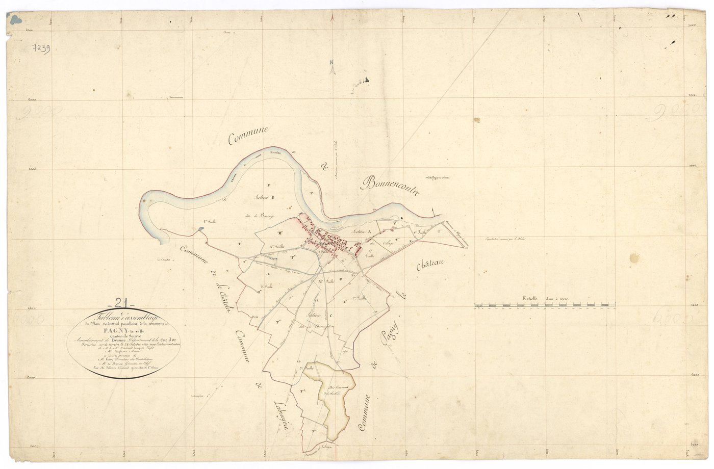 Pagny-la-Ville - Tableau d'assemblage - 3 P PLAN 473/1
