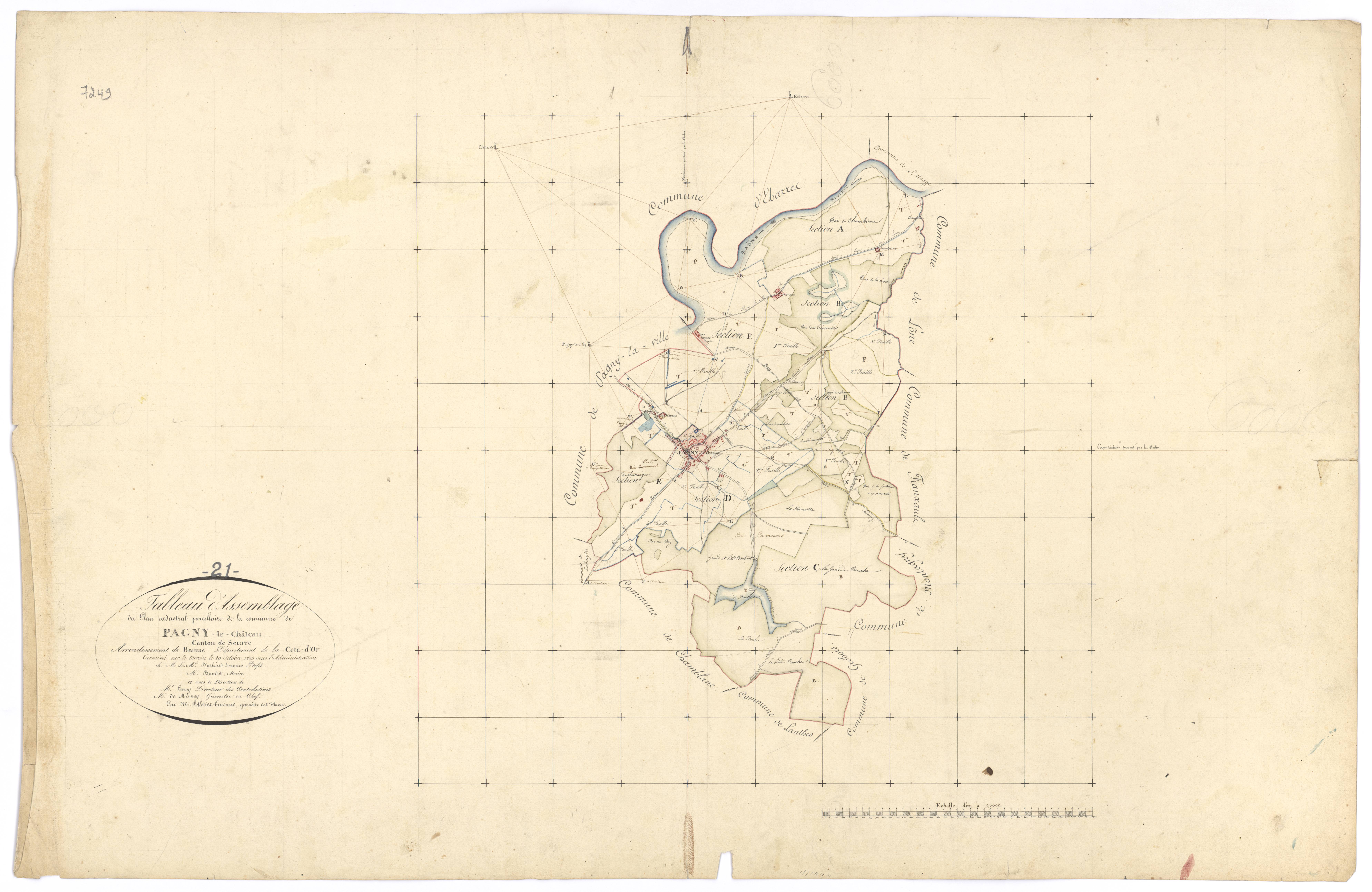 Pagny-le-Château - Tableau d'assemblage - 3 P PLAN 474/1