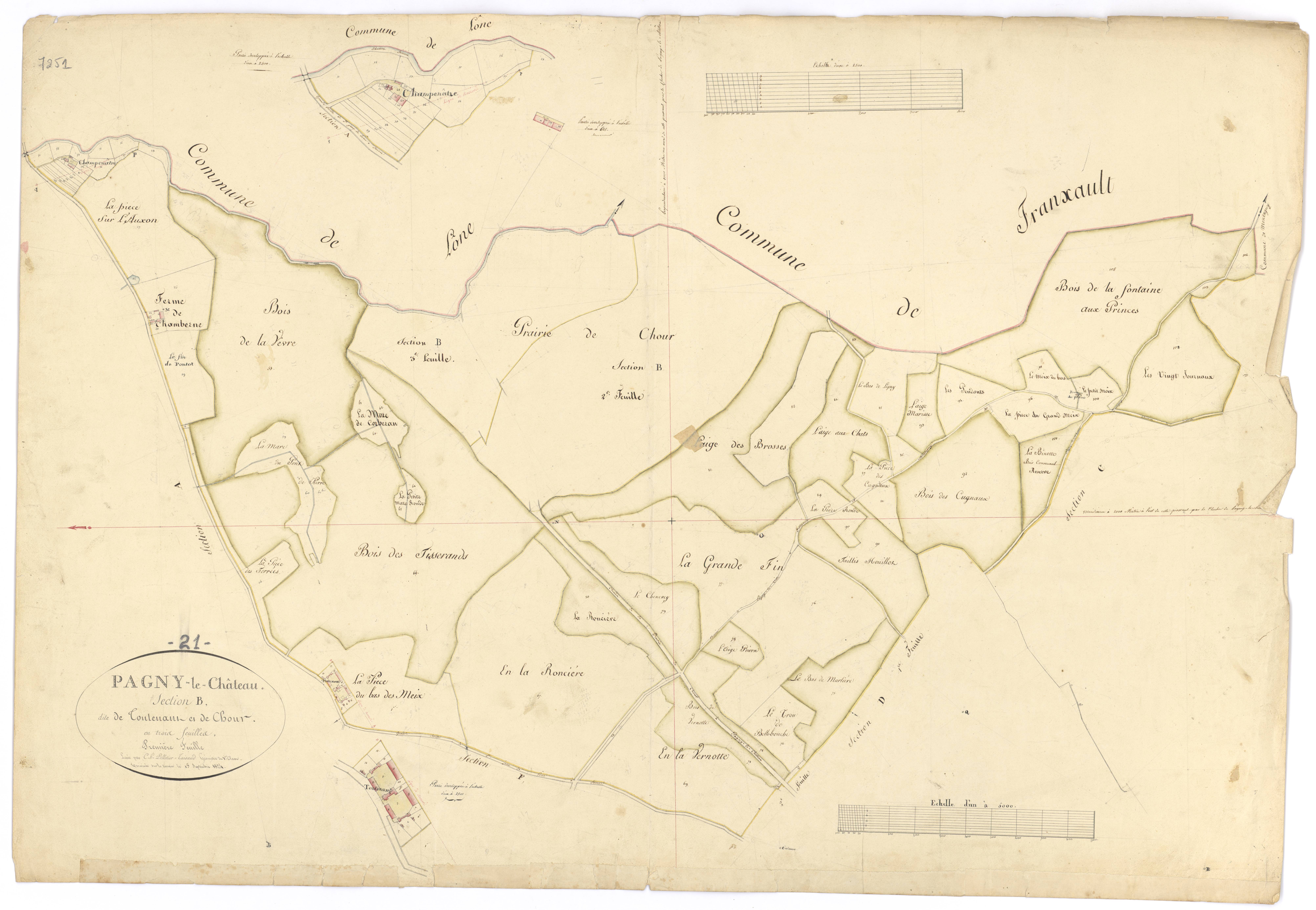 Pagny-le-Château - Section B1 - 3 P PLAN 474/3