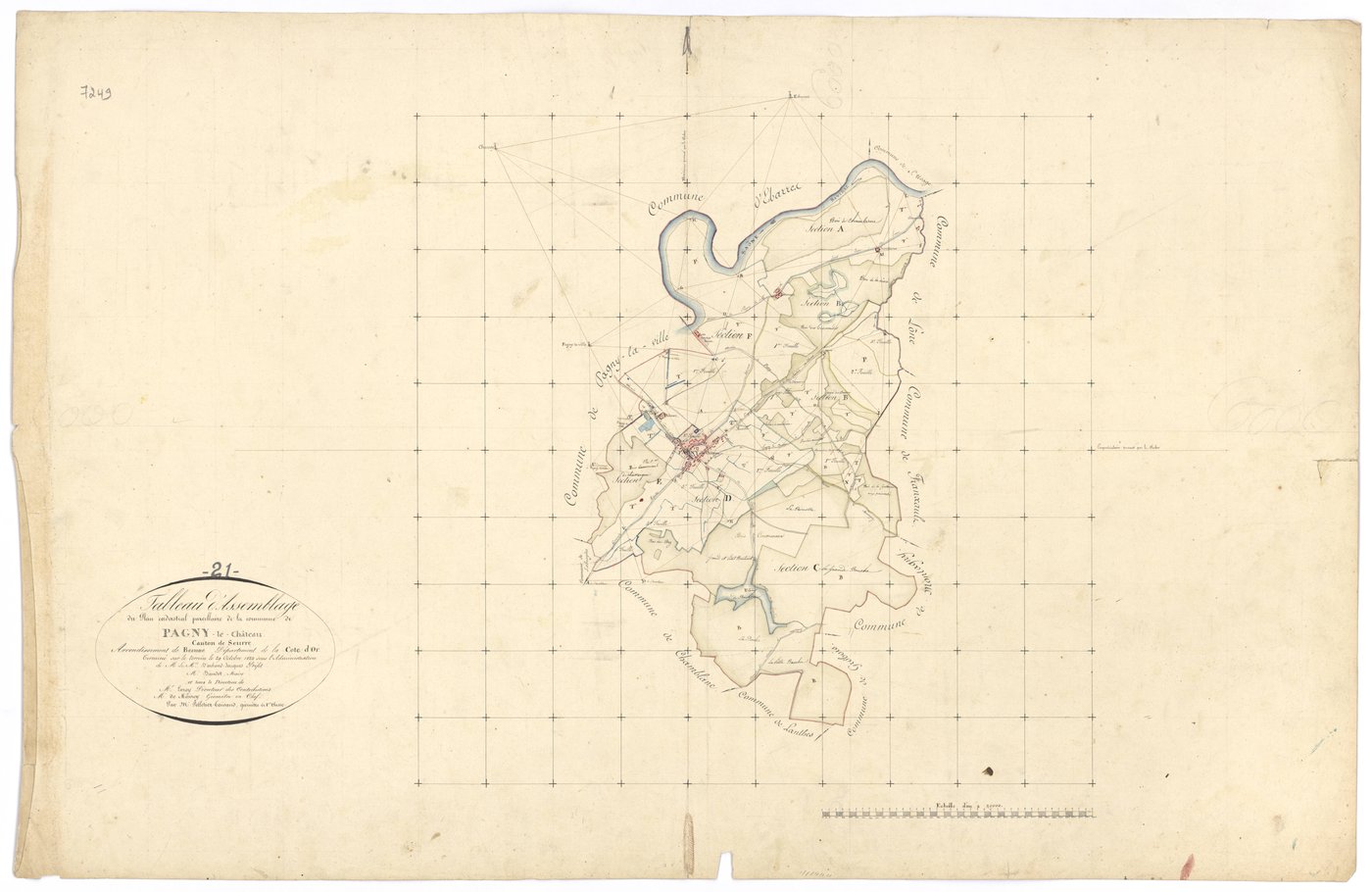Pagny-le-Château - Tableau d'assemblage - 3 P PLAN 474/1