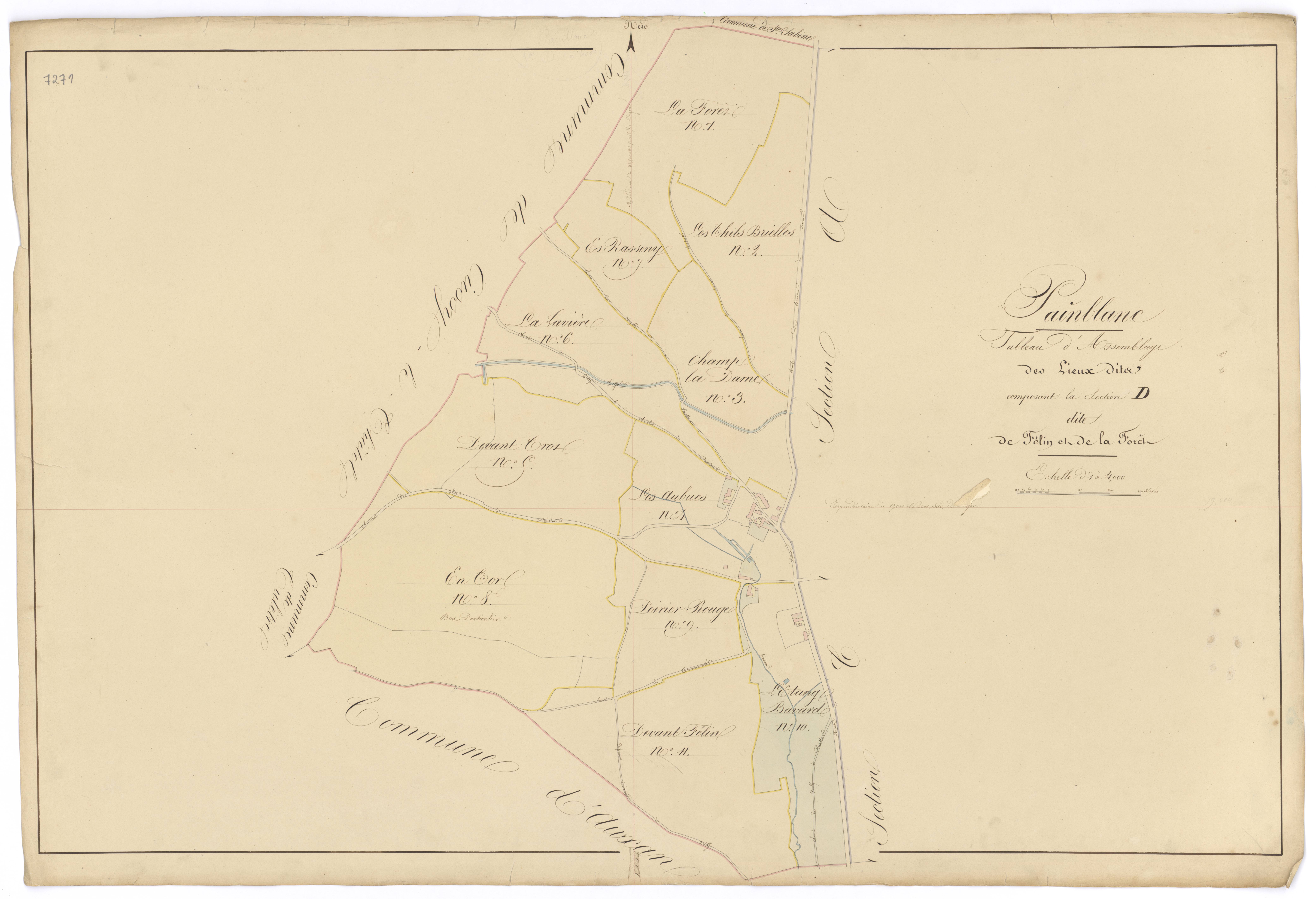 Painblanc - Section D (tableau d'assemblage) - 3 P PLAN 475/9