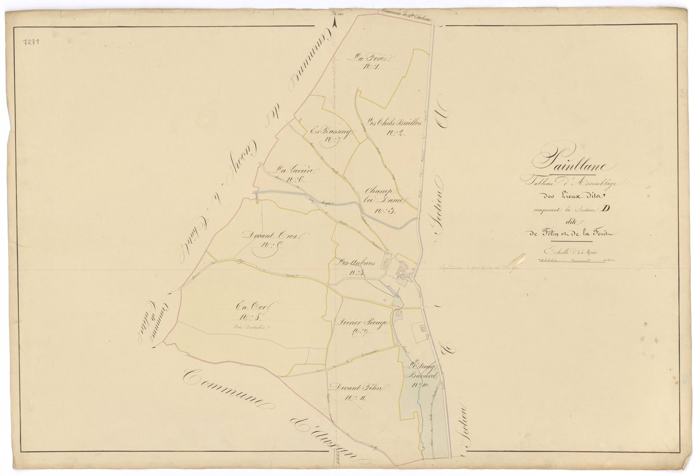 Painblanc - Section D (tableau d'assemblage) - 3 P PLAN 475/9