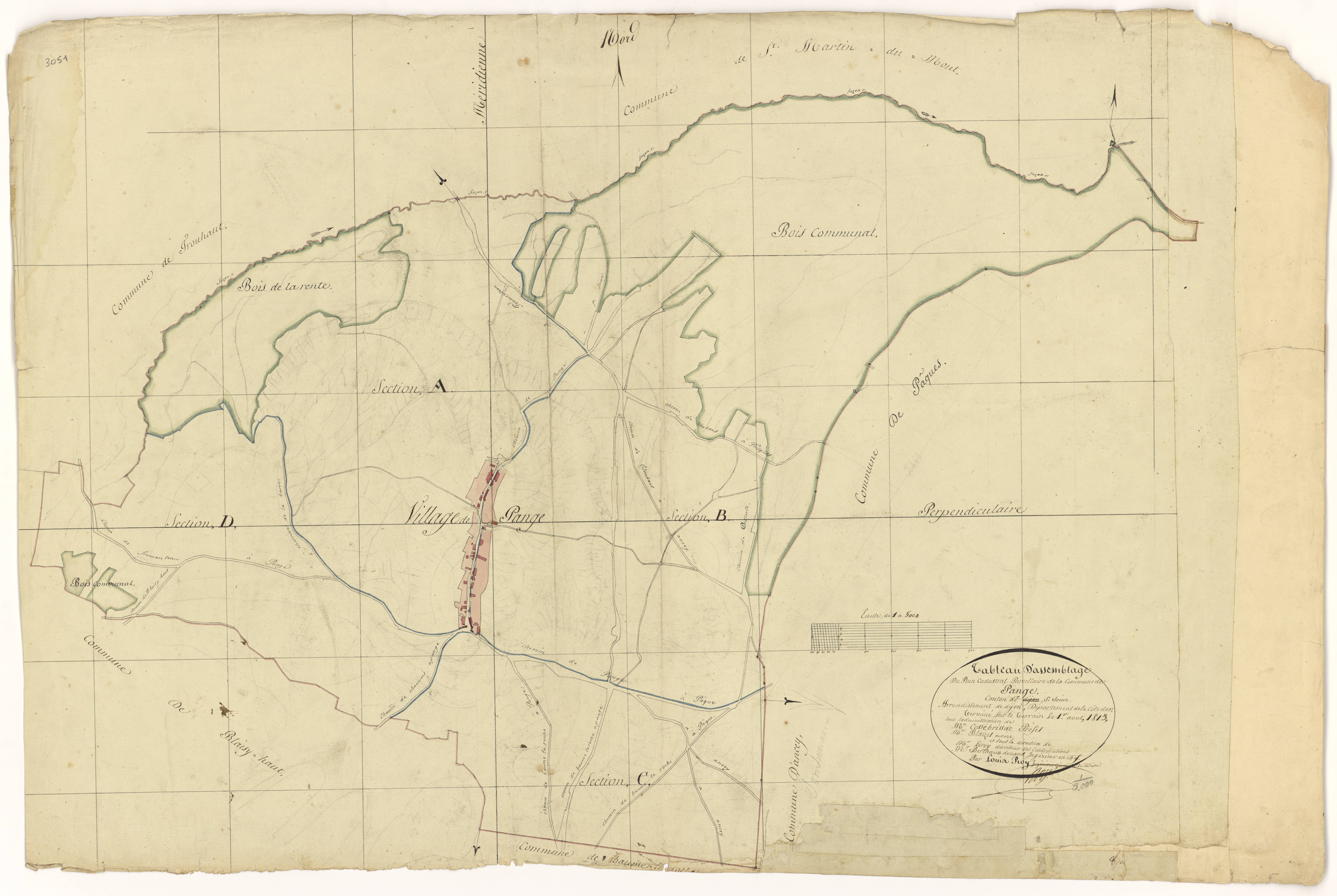 Panges - Tableau d'assemblage - 3 P PLAN 476/1
