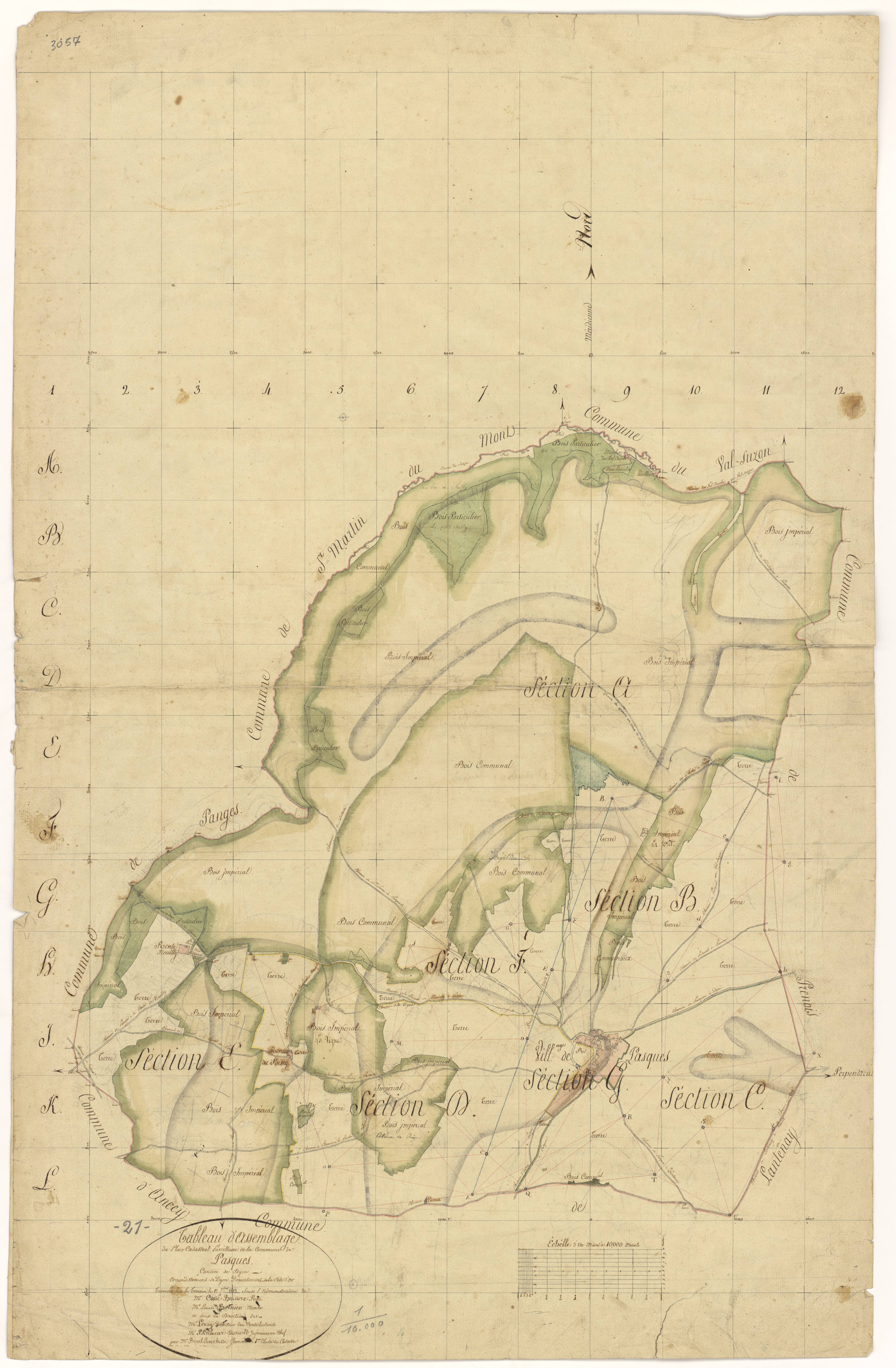 Pasques - Tableau d'assemblage - 3 P PLAN 477/1