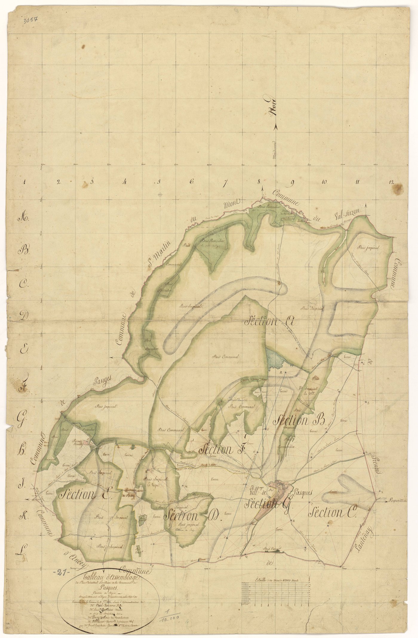 Pasques - Tableau d'assemblage - 3 P PLAN 477/1