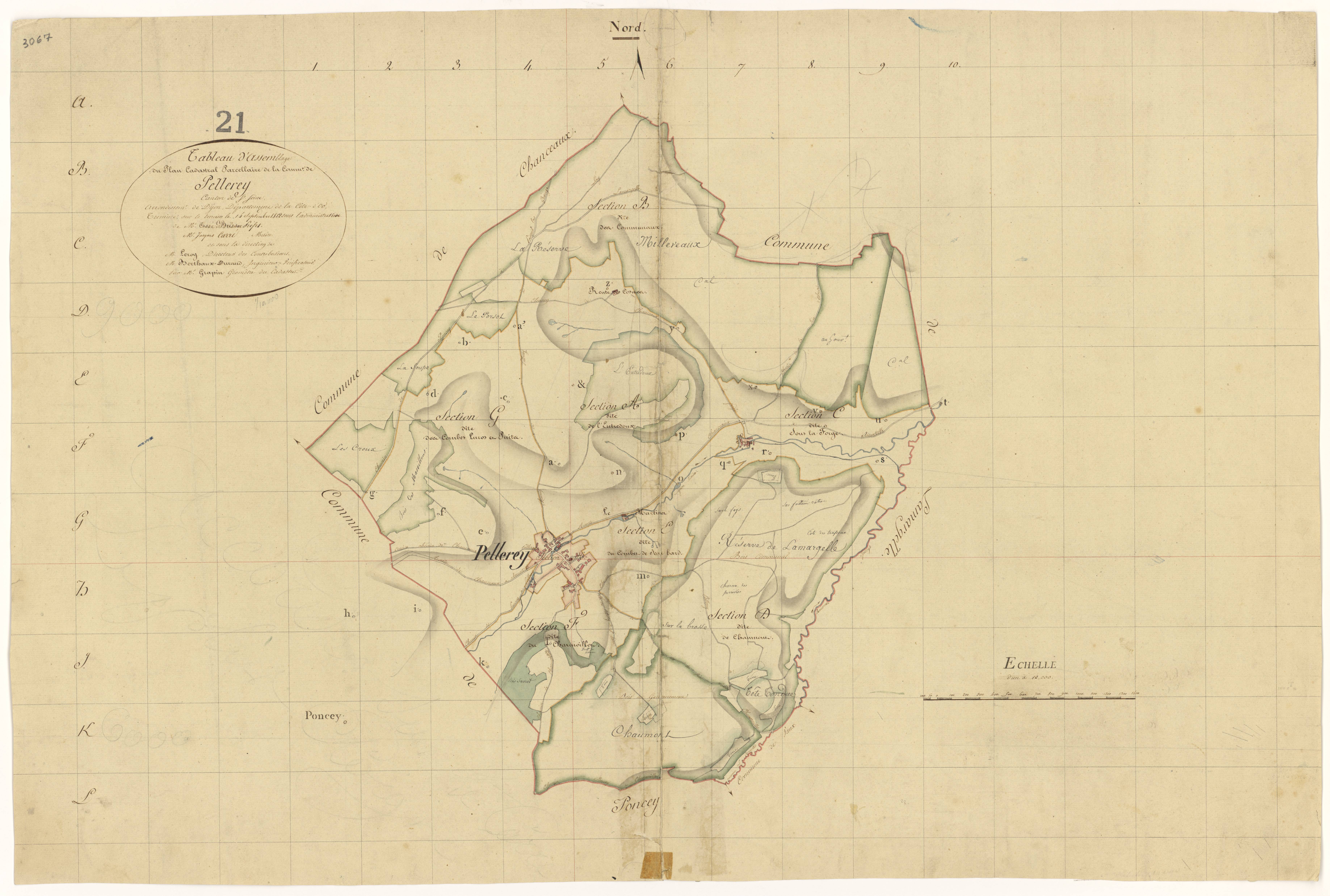 Pellerey - Tableau d'assemblage - 3 P PLAN 478/1