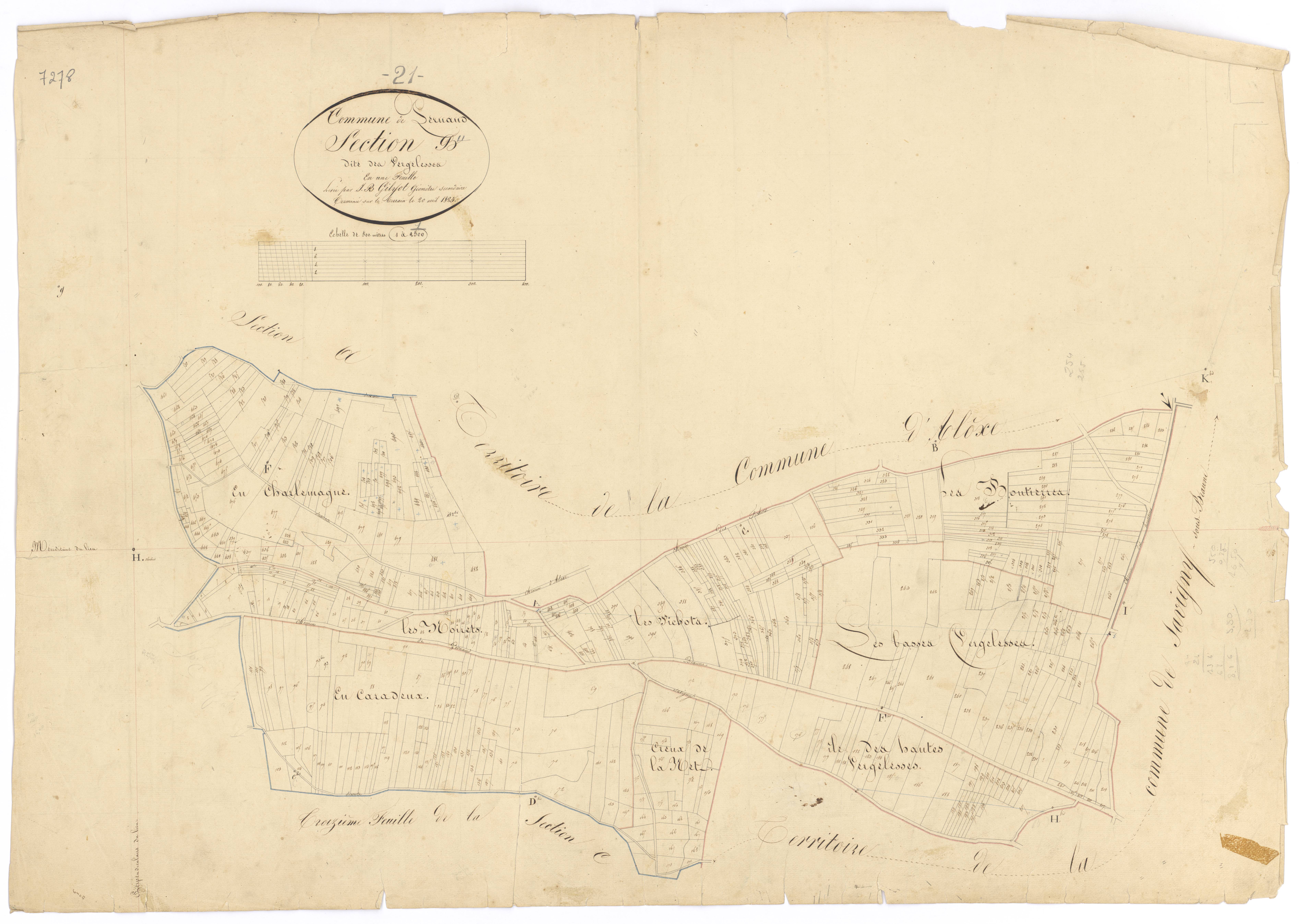 Pernand-Vergelesses - Section B - 3 P PLAN 479/5
