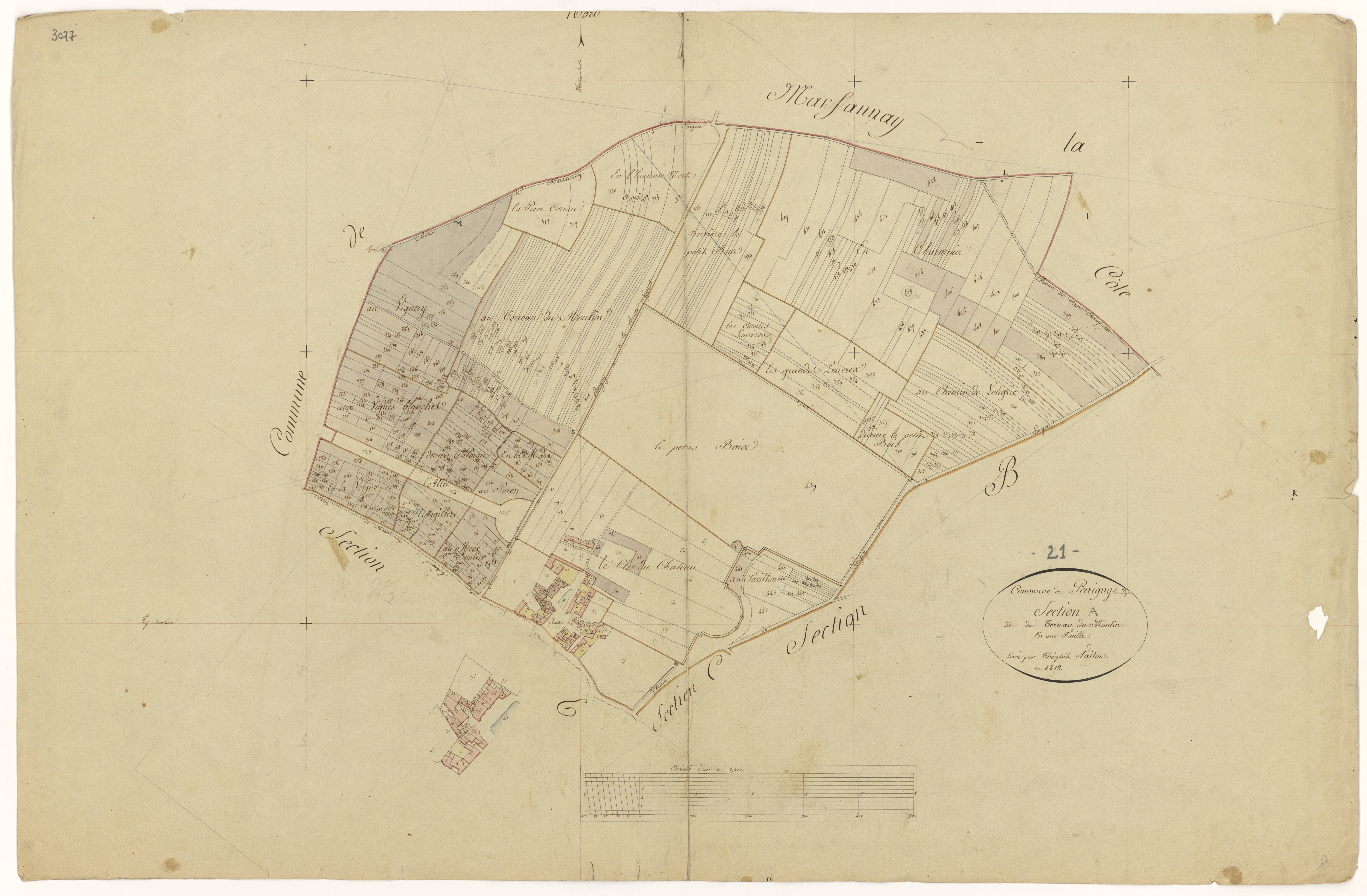 Perrigny-lès-Dijon - Section A - 3 P PLAN 481/2