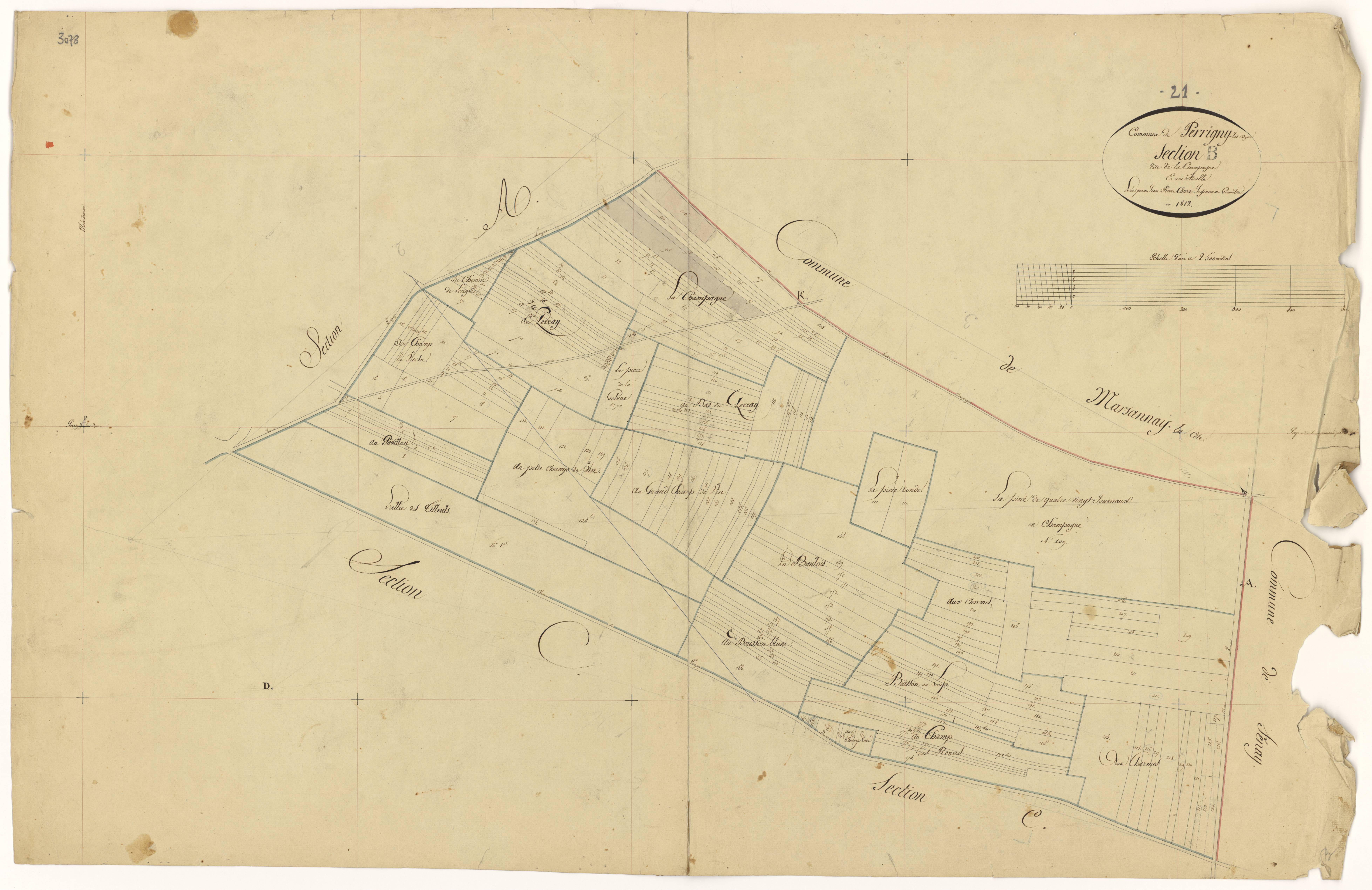 Perrigny-lès-Dijon - Section B - 3 P PLAN 481/3