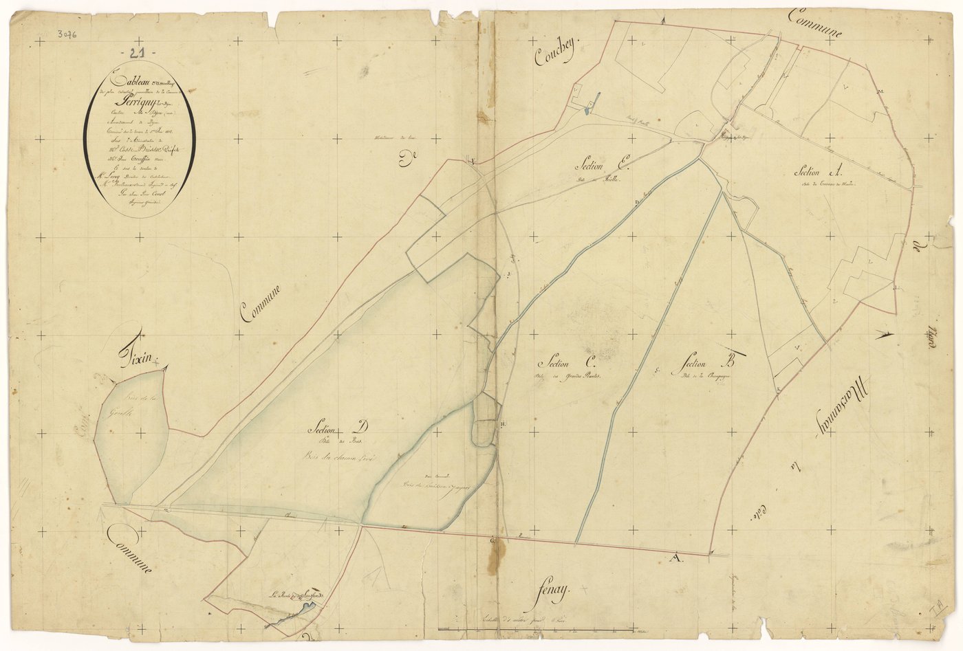 Perrigny-lès-Dijon - Tableau d'assemblage - 3 P PLAN 481/1