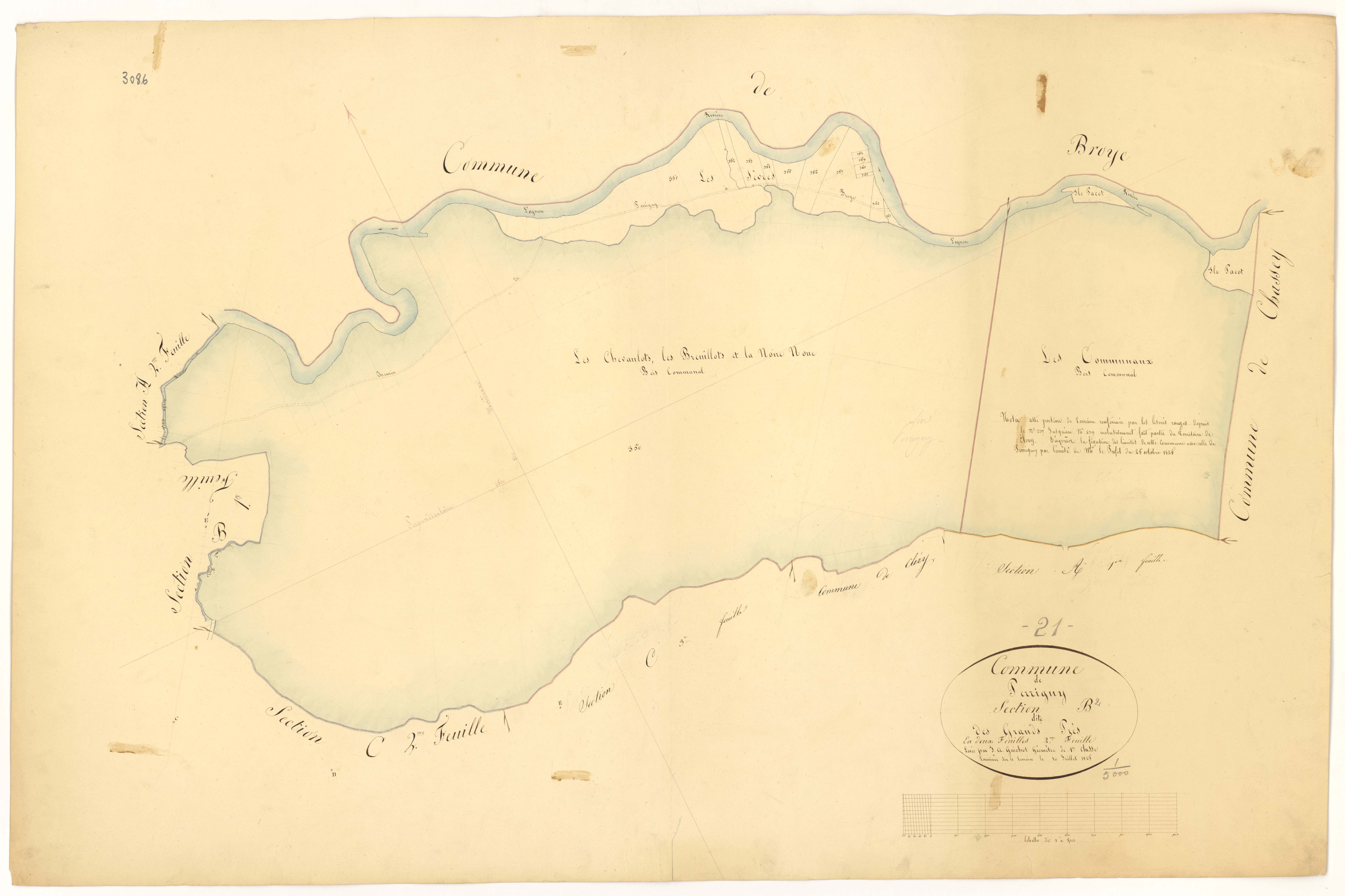 Perrigny-sur-l'Ognon - Section B2 - 3 P PLAN 482/5