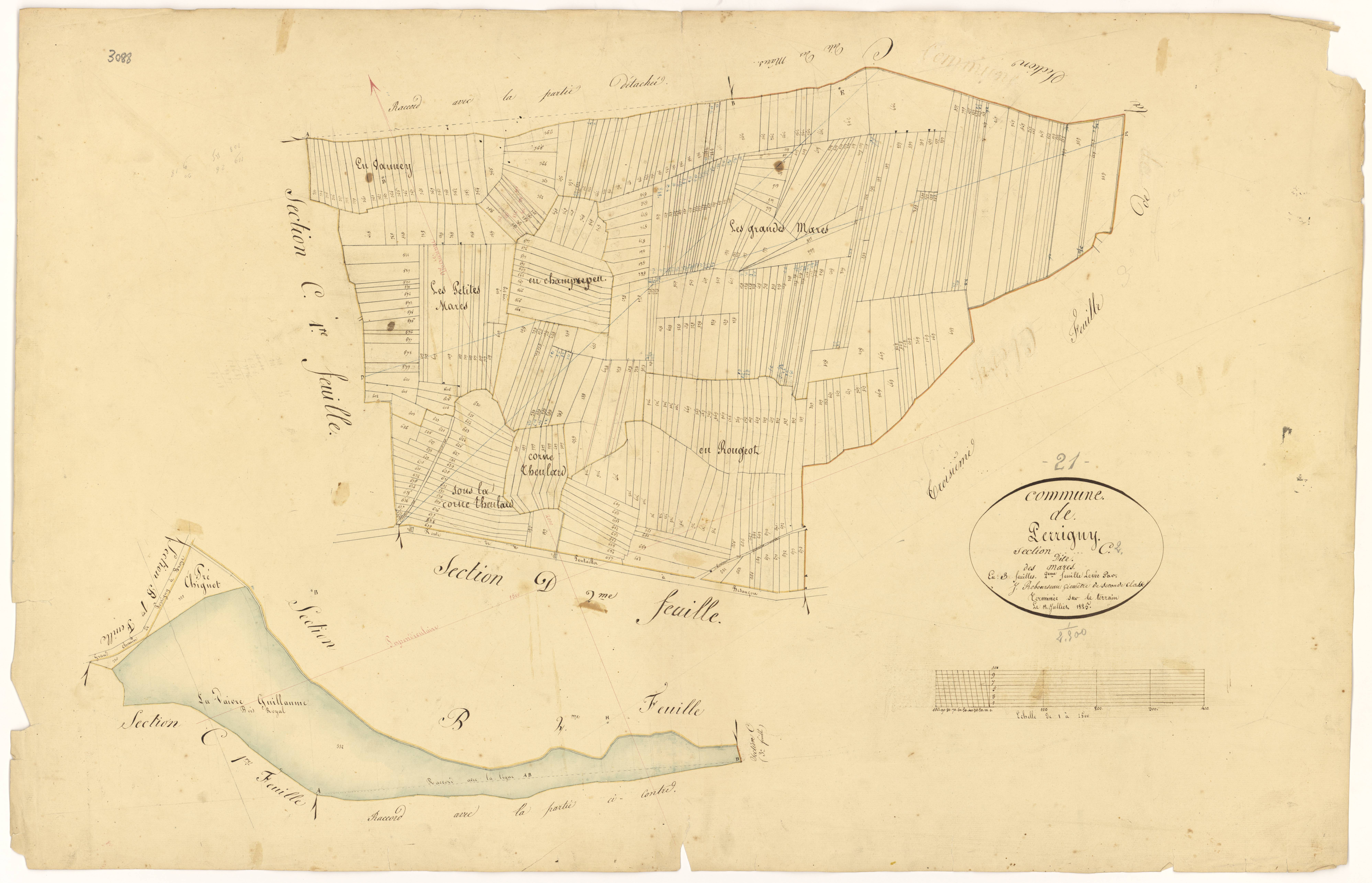 Perrigny-sur-l'Ognon - Section C2 - 3 P PLAN 482/7