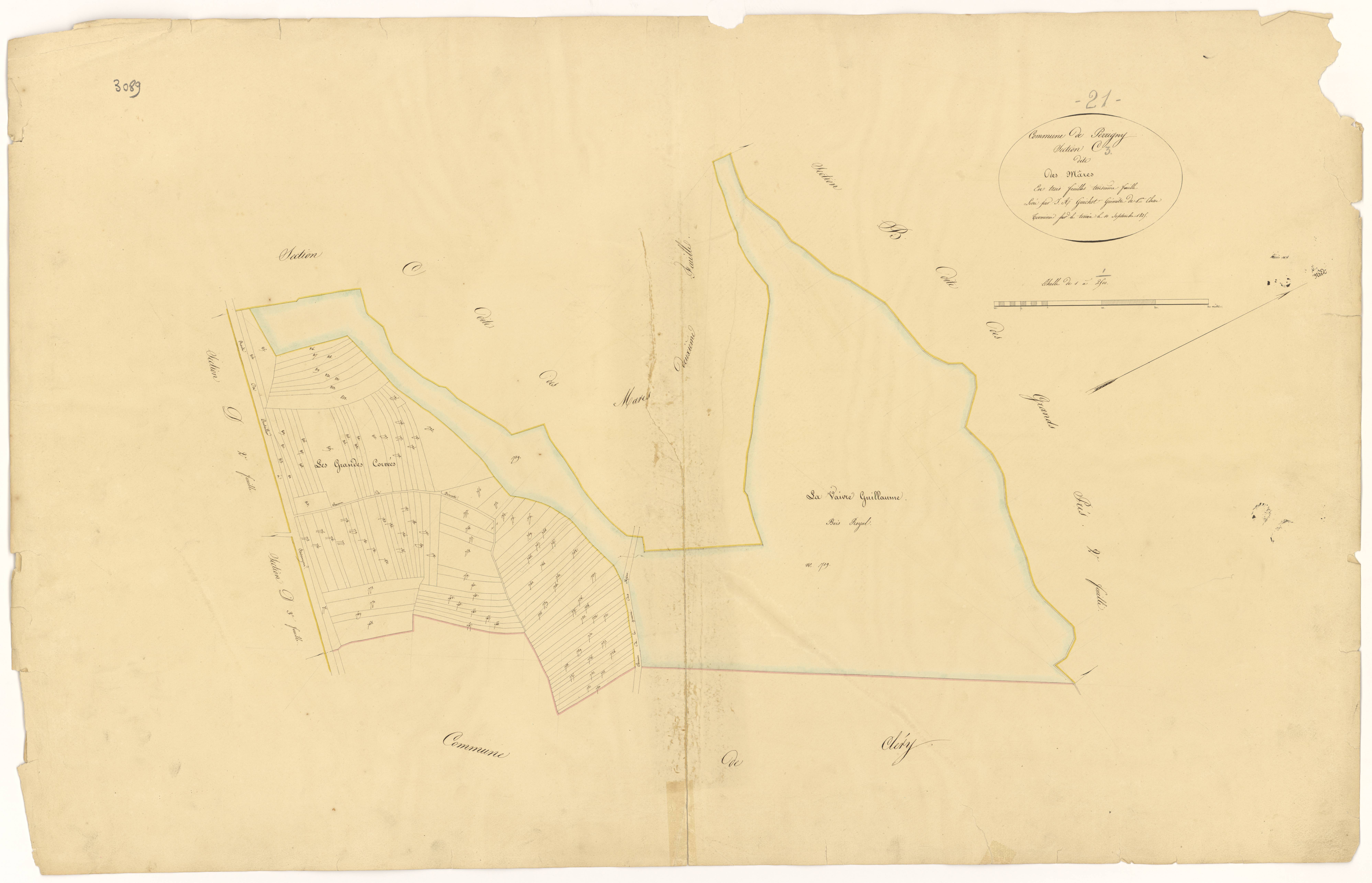 Perrigny-sur-l'Ognon - Section C3 - 3 P PLAN 482/8