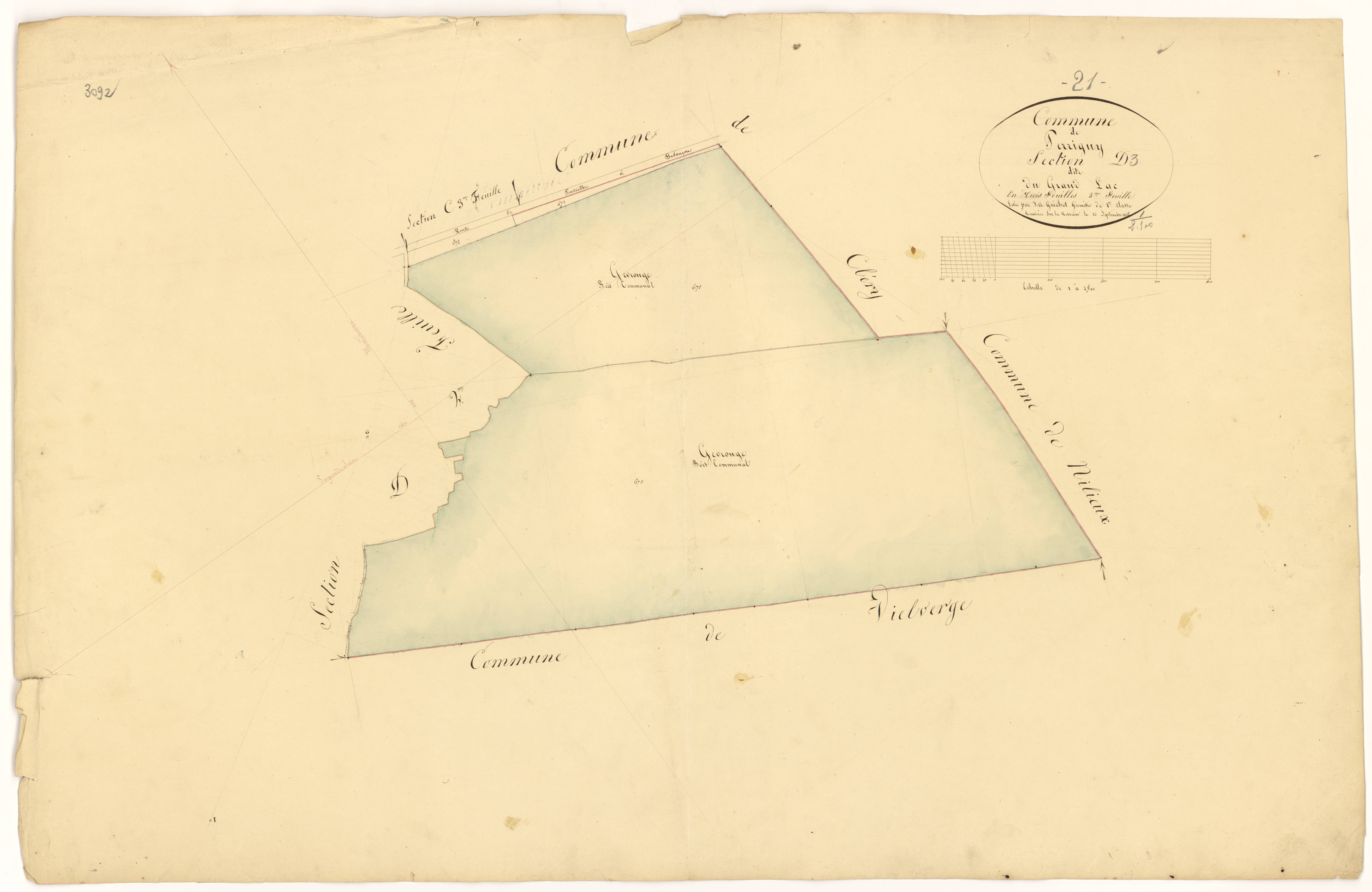 Perrigny-sur-l'Ognon - Section D3 - 3 P PLAN 482/11