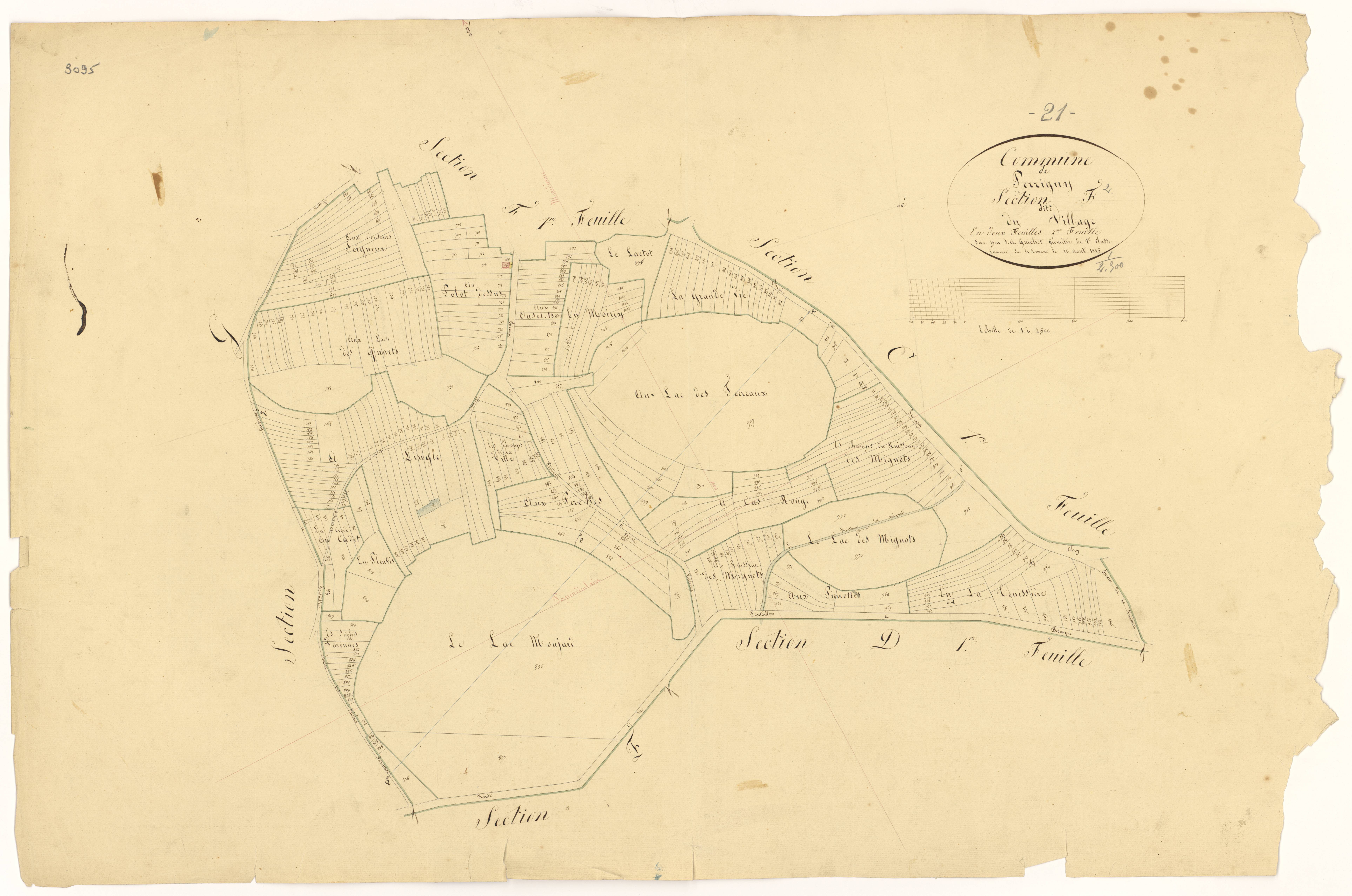 Perrigny-sur-l'Ognon - Section F2 - 3 P PLAN 482/14