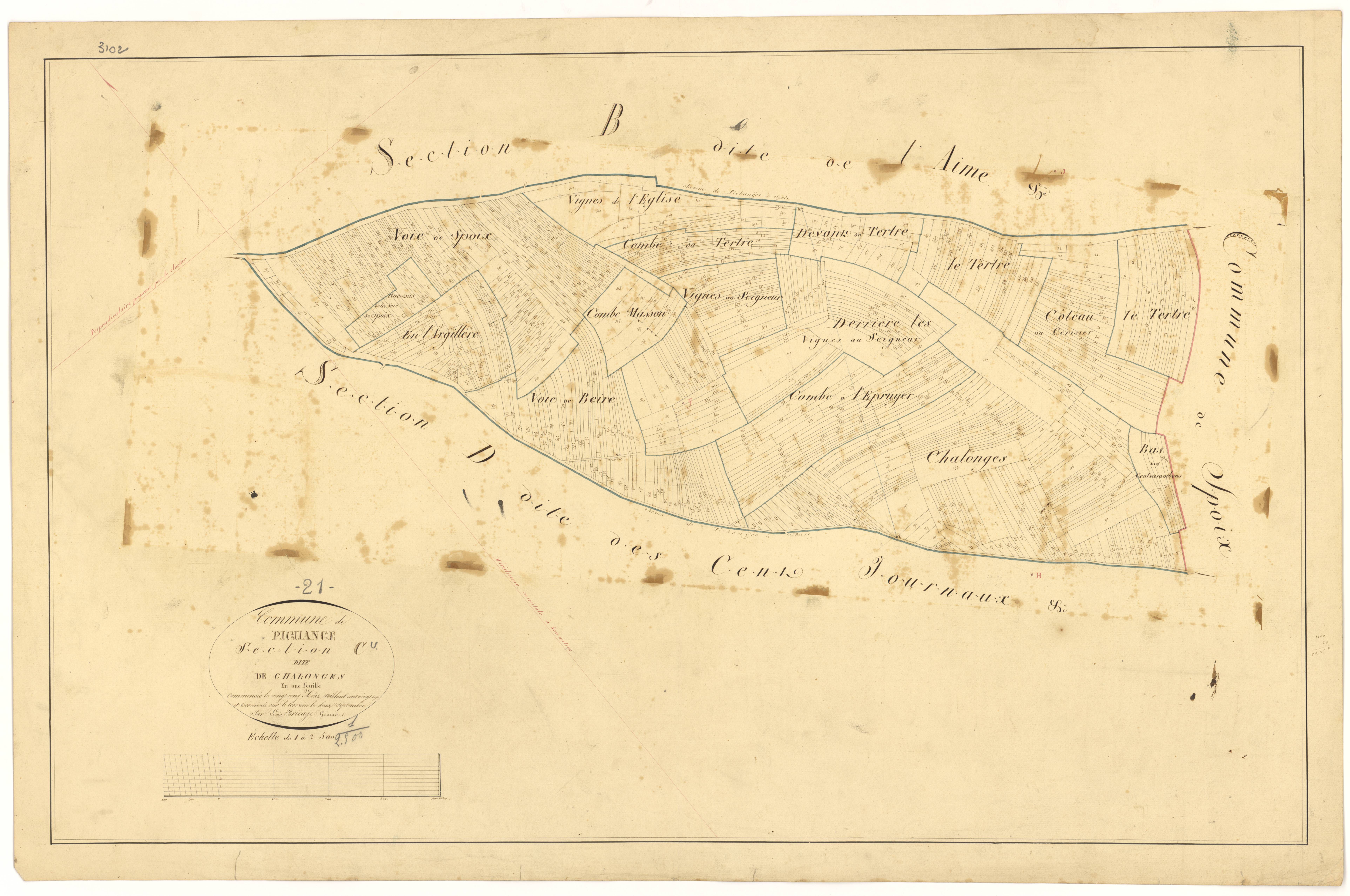 Pichanges - Section C - 3 P PLAN 483/6