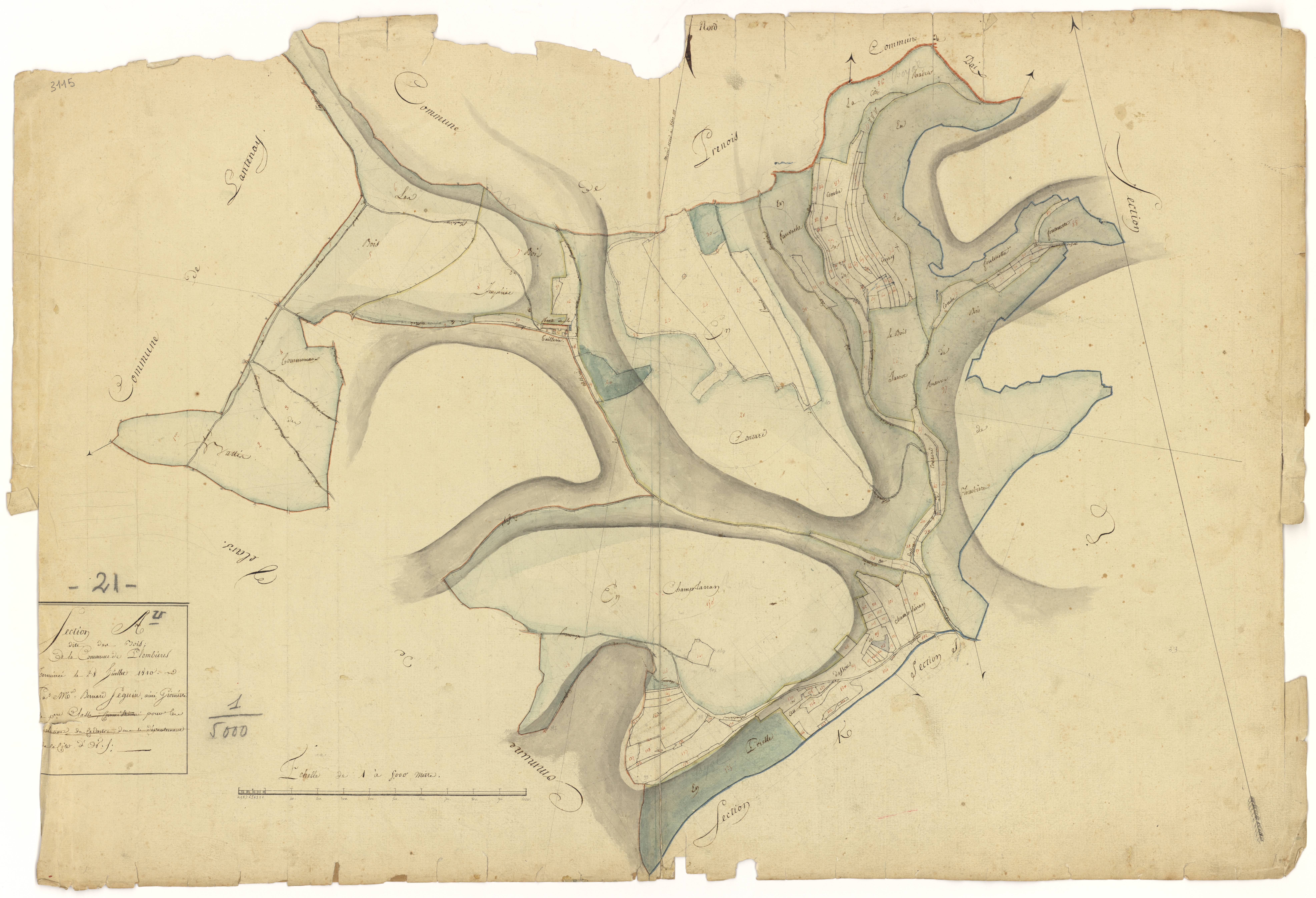 Plombières-lès-Dijon - Section A - 3 P PLAN 485/2