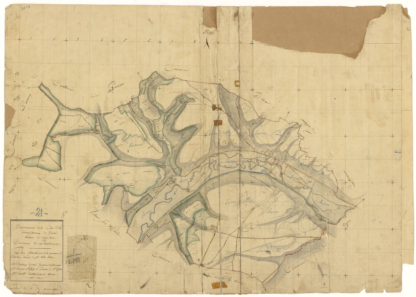 Plombières-lès-Dijon - Tableau d'assemblage - 3 P PLAN 485/1