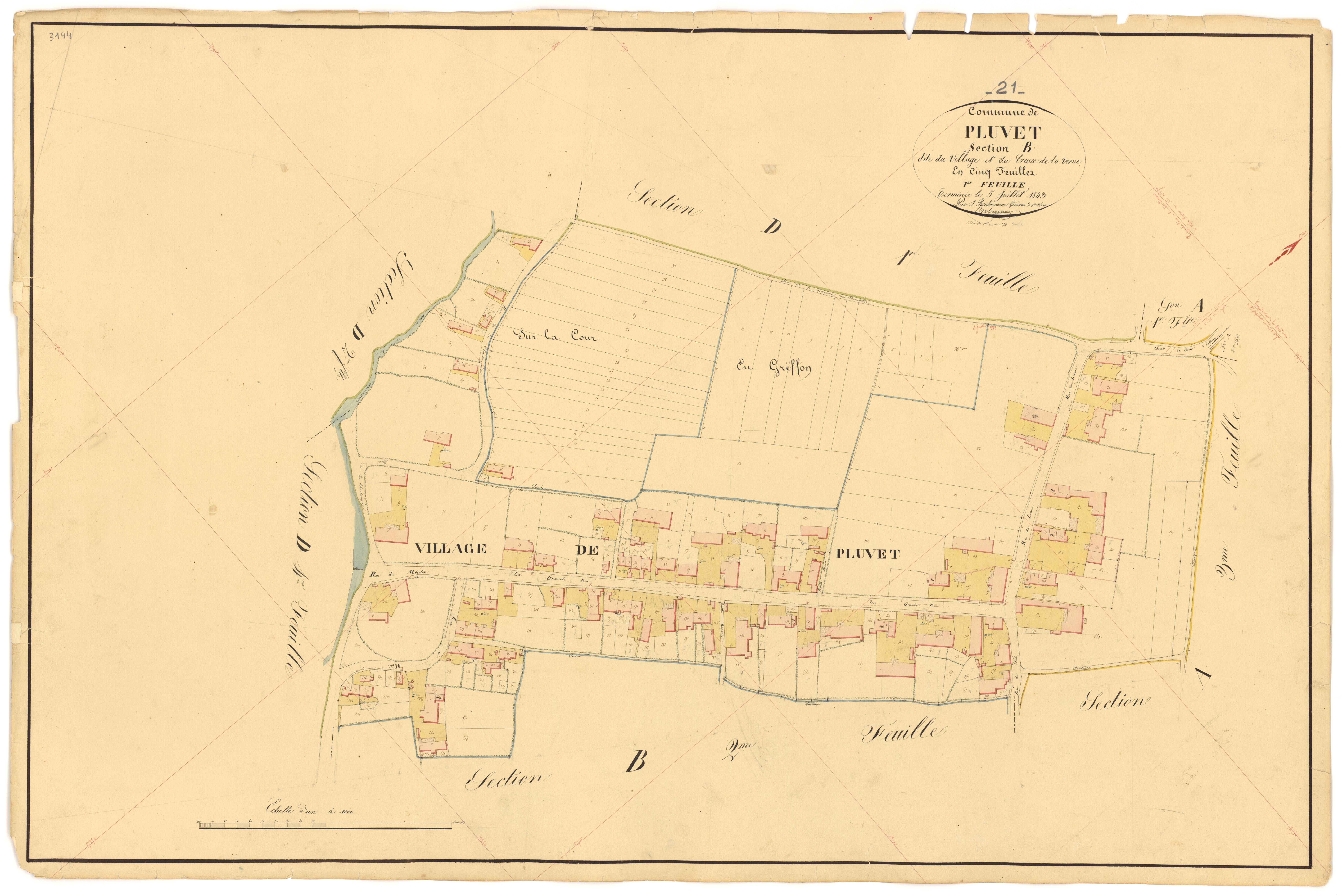 Pluvet - Section B1 - 3 P PLAN 487/6