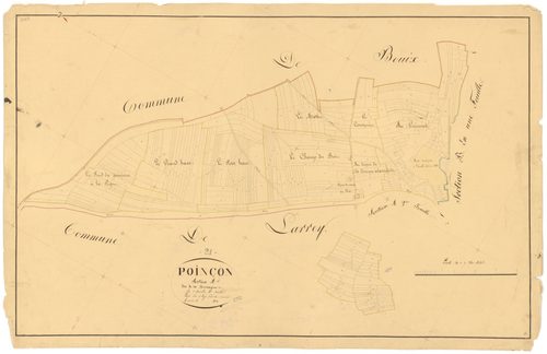 Poinçon-lès-Larrey - Section A1 - 3 P PLAN 488/2