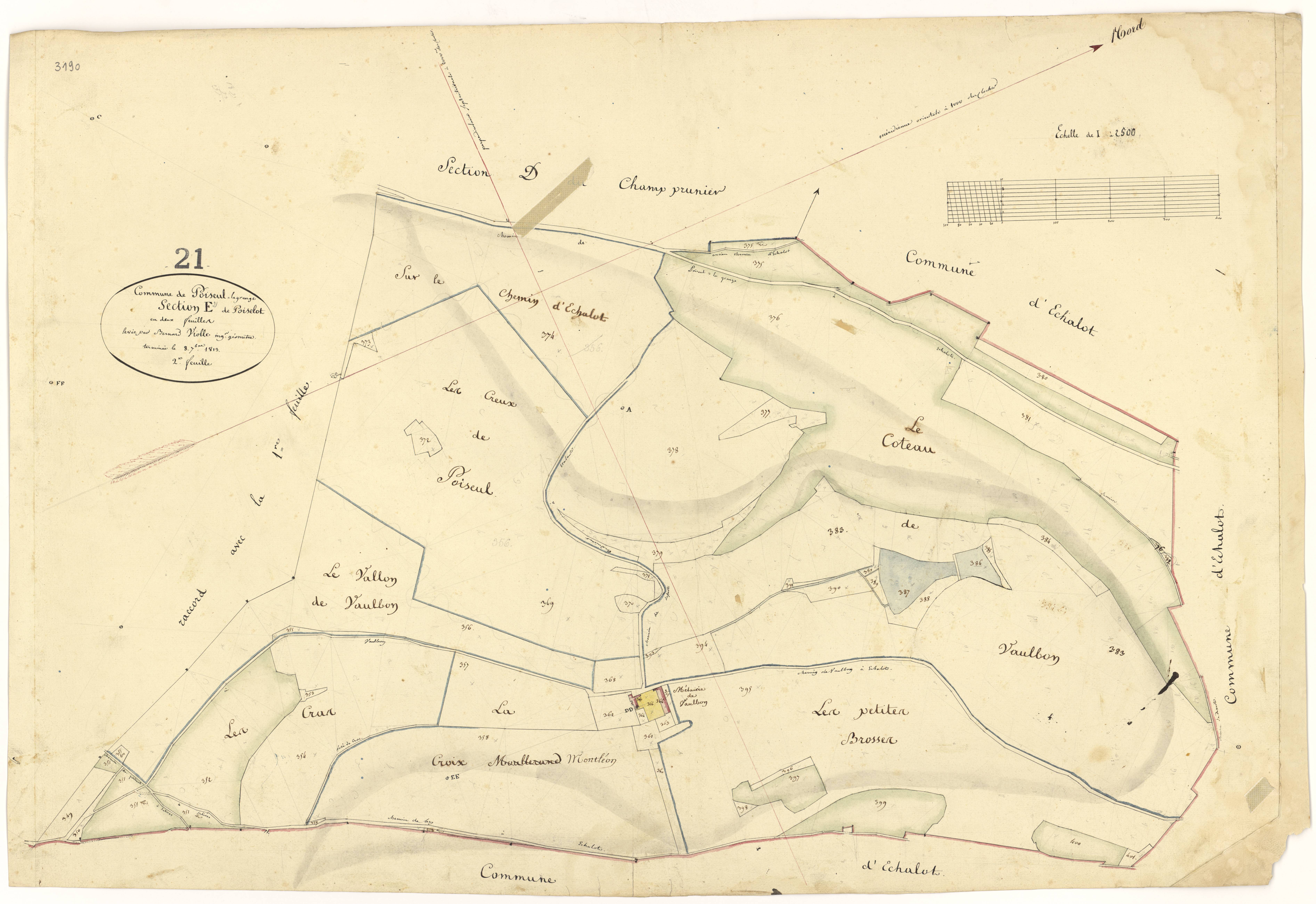 Poiseul-la-Grange - Section E2 - 3 P PLAN 489/7