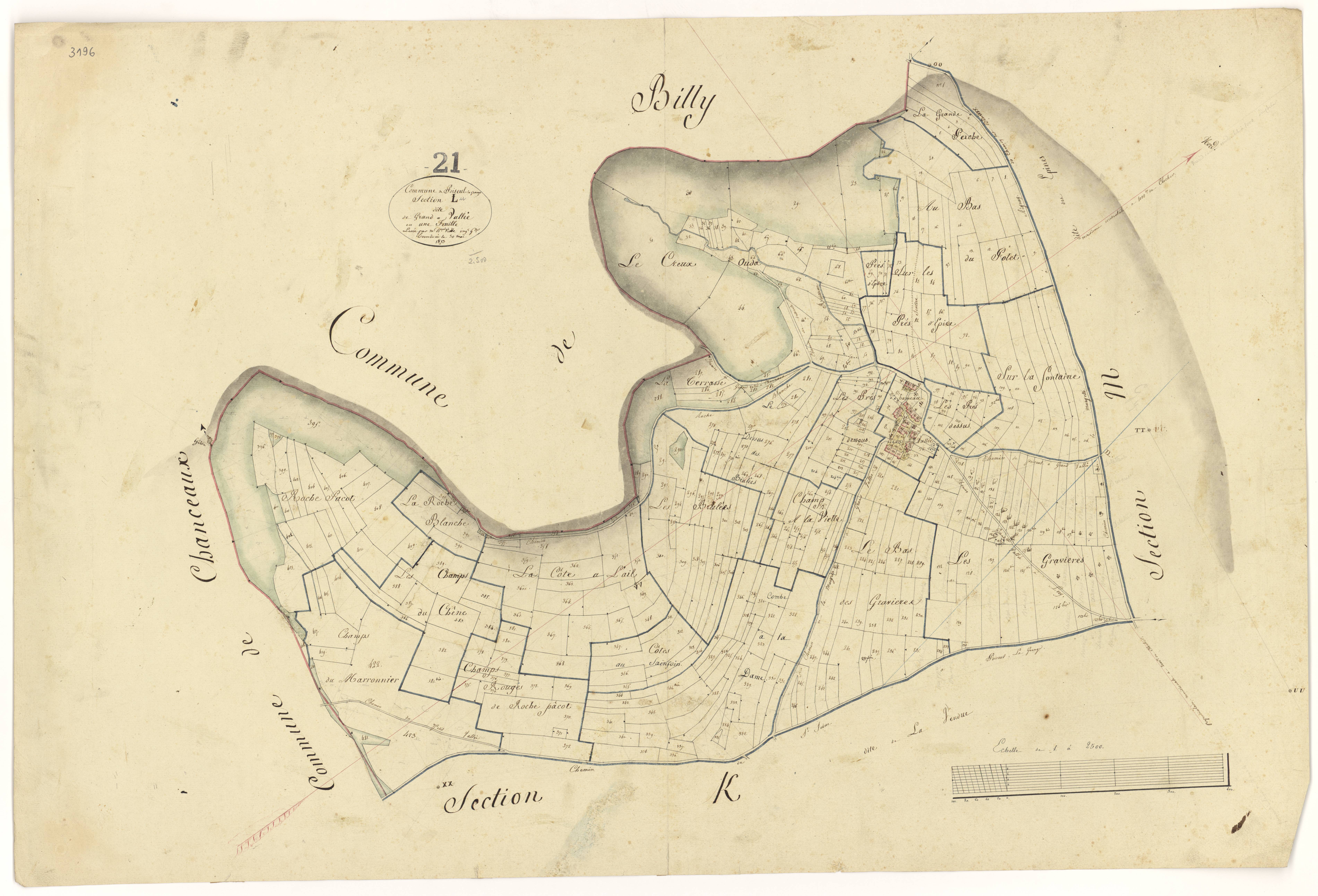 Poiseul-la-Grange - Section L - 3 P PLAN 489/13