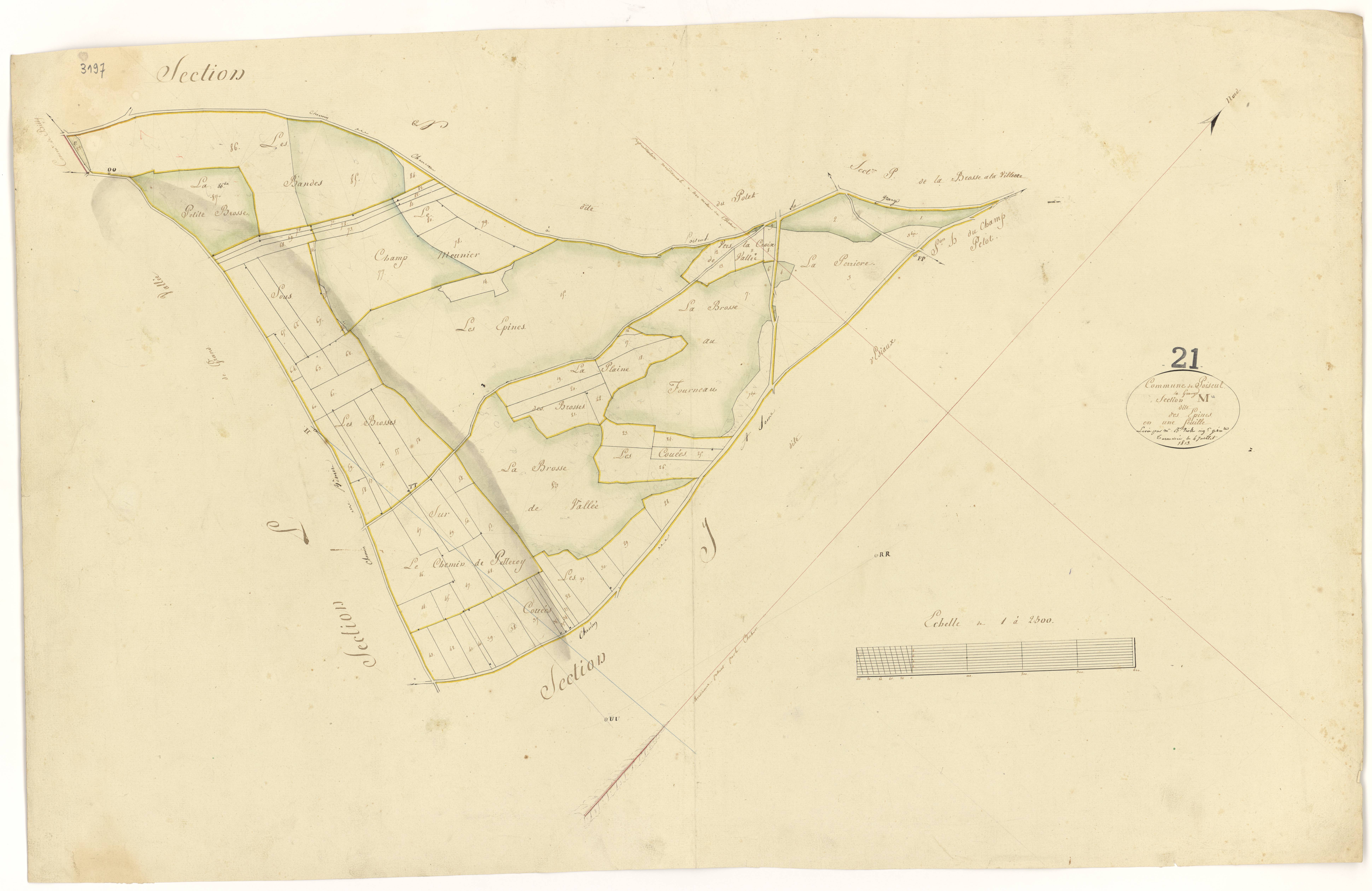 Poiseul-la-Grange - Section M - 3 P PLAN 489/14