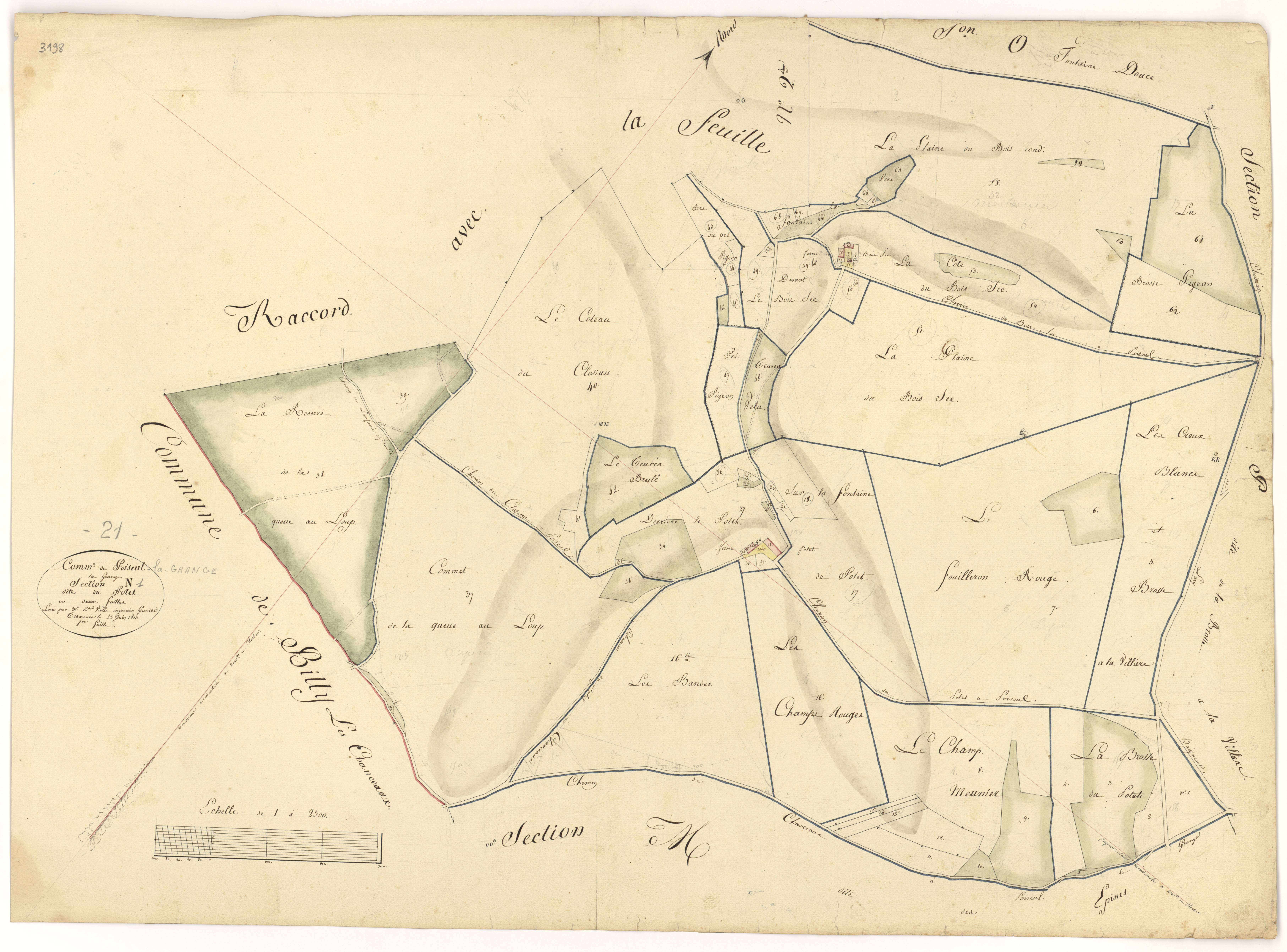 Poiseul-la-Grange - Section N1 - 3 P PLAN 489/15