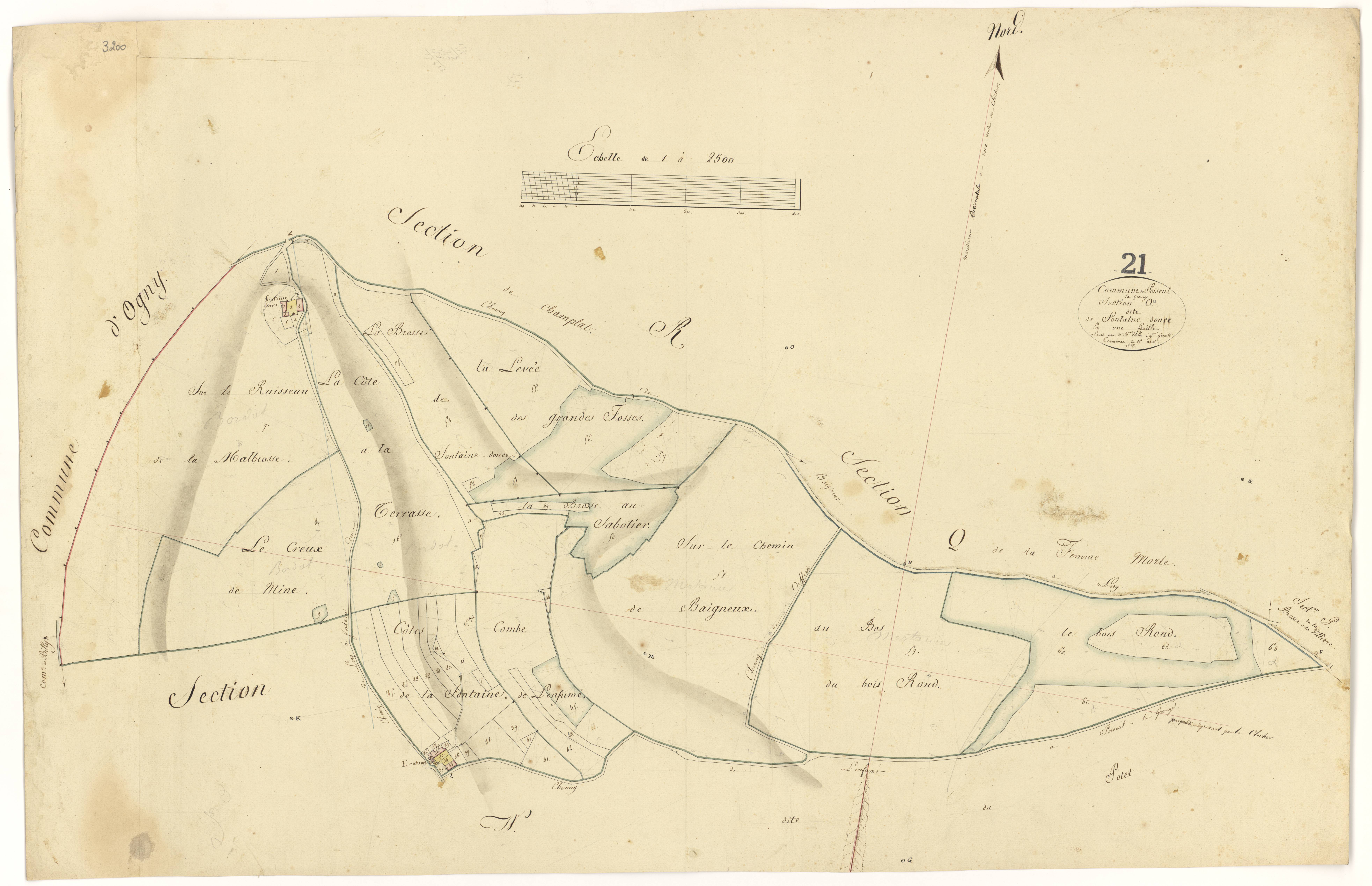 Poiseul-la-Grange - Section O - 3 P PLAN 489/17