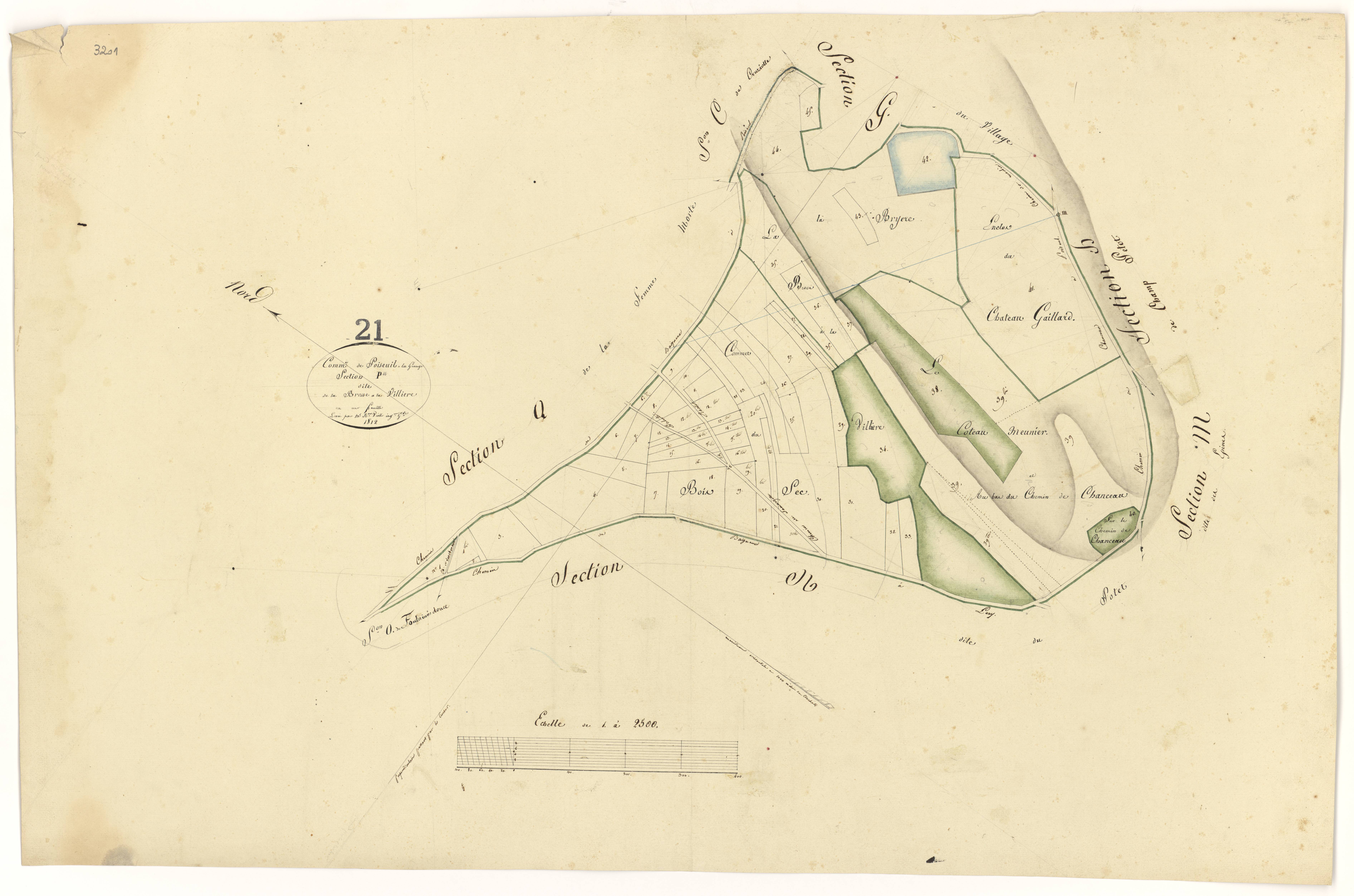 Poiseul-la-Grange - Section P - 3 P PLAN 489/18