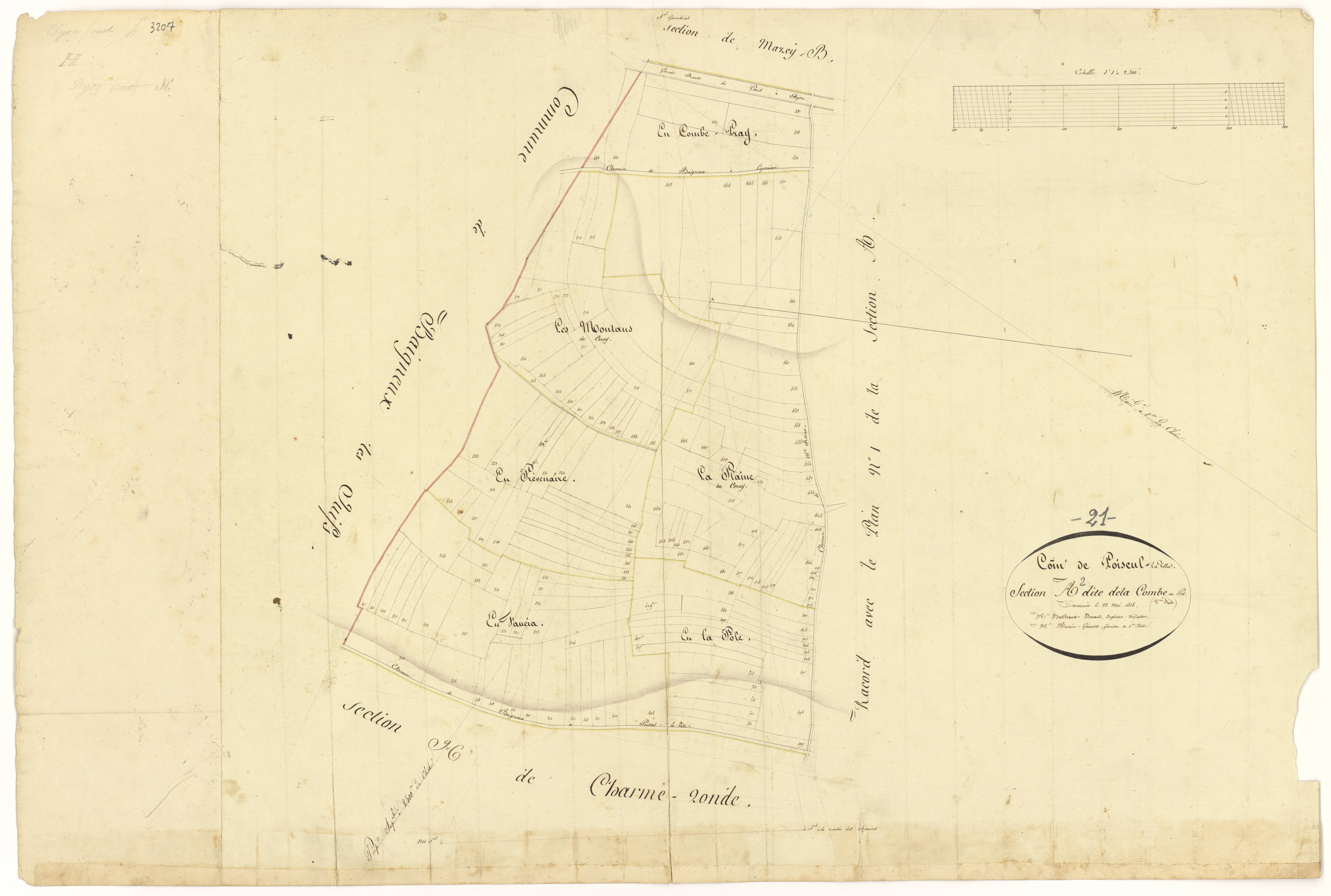 Poiseul-la-Ville-et-Laperrière - Section A2 - 3 P PLAN 490/3