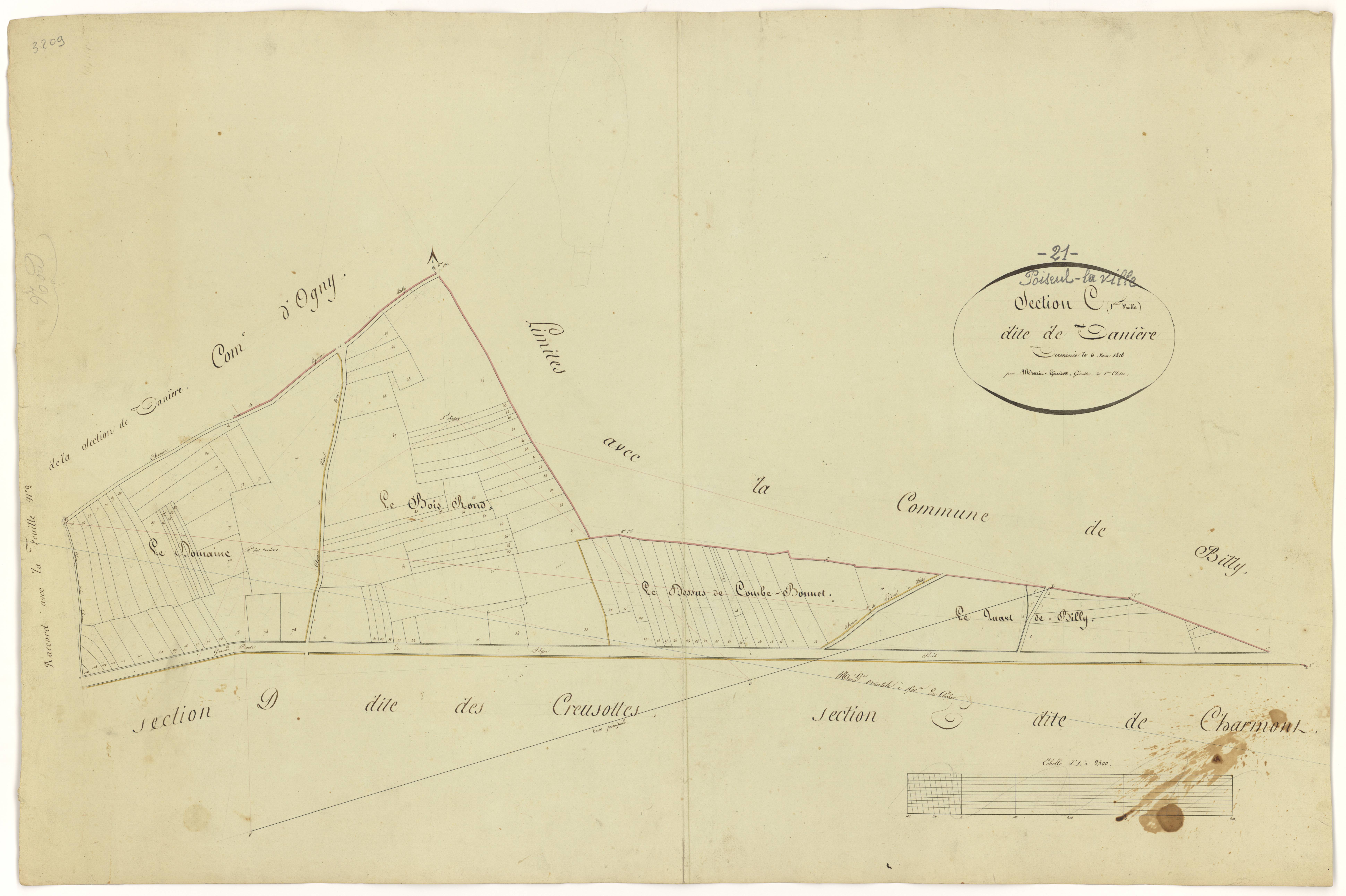 Poiseul-la-Ville-et-Laperrière - Section C1 - 3 P PLAN 490/5