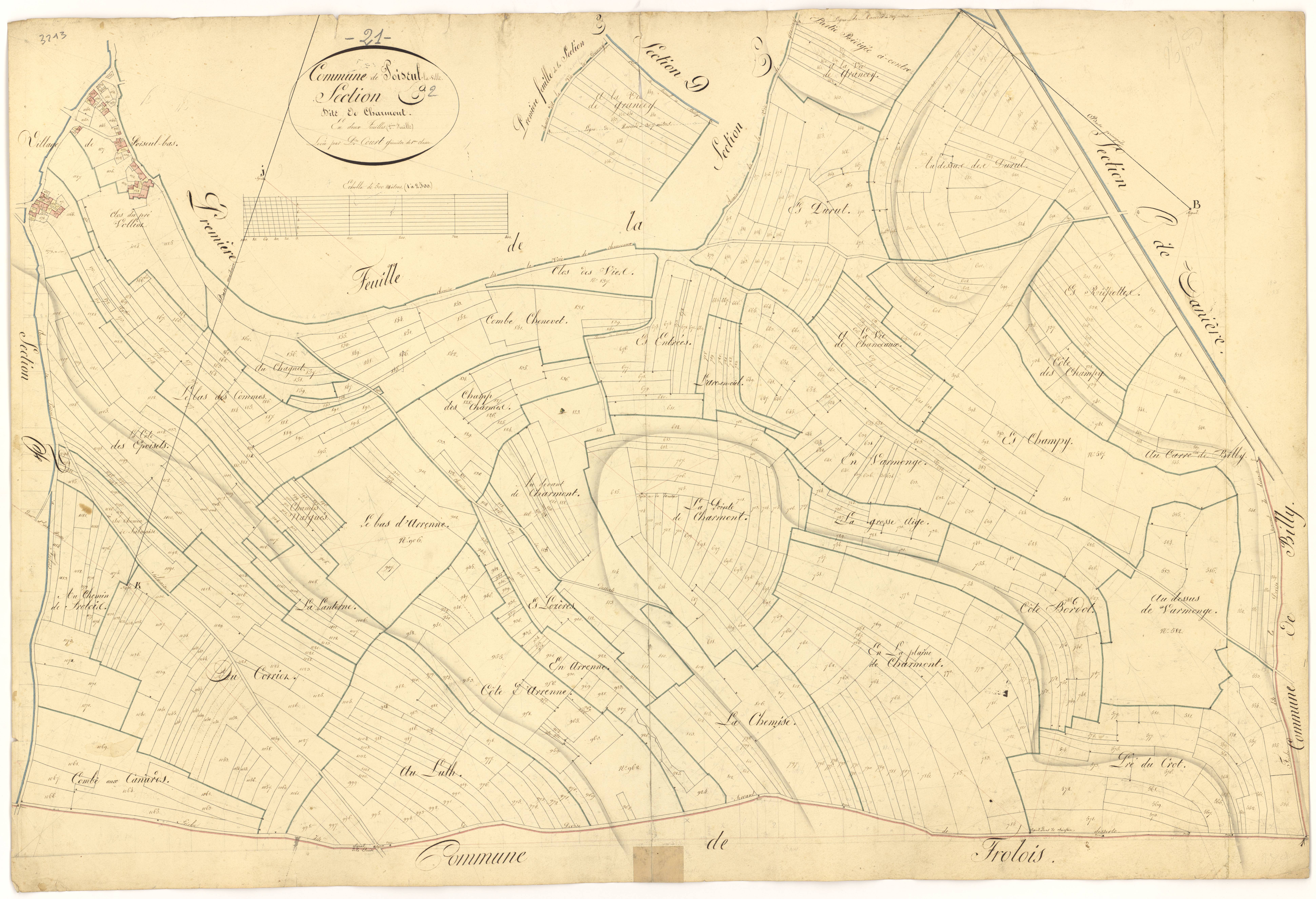 Poiseul-la-Ville-et-Laperrière - Section E2 - 3 P PLAN 490/9