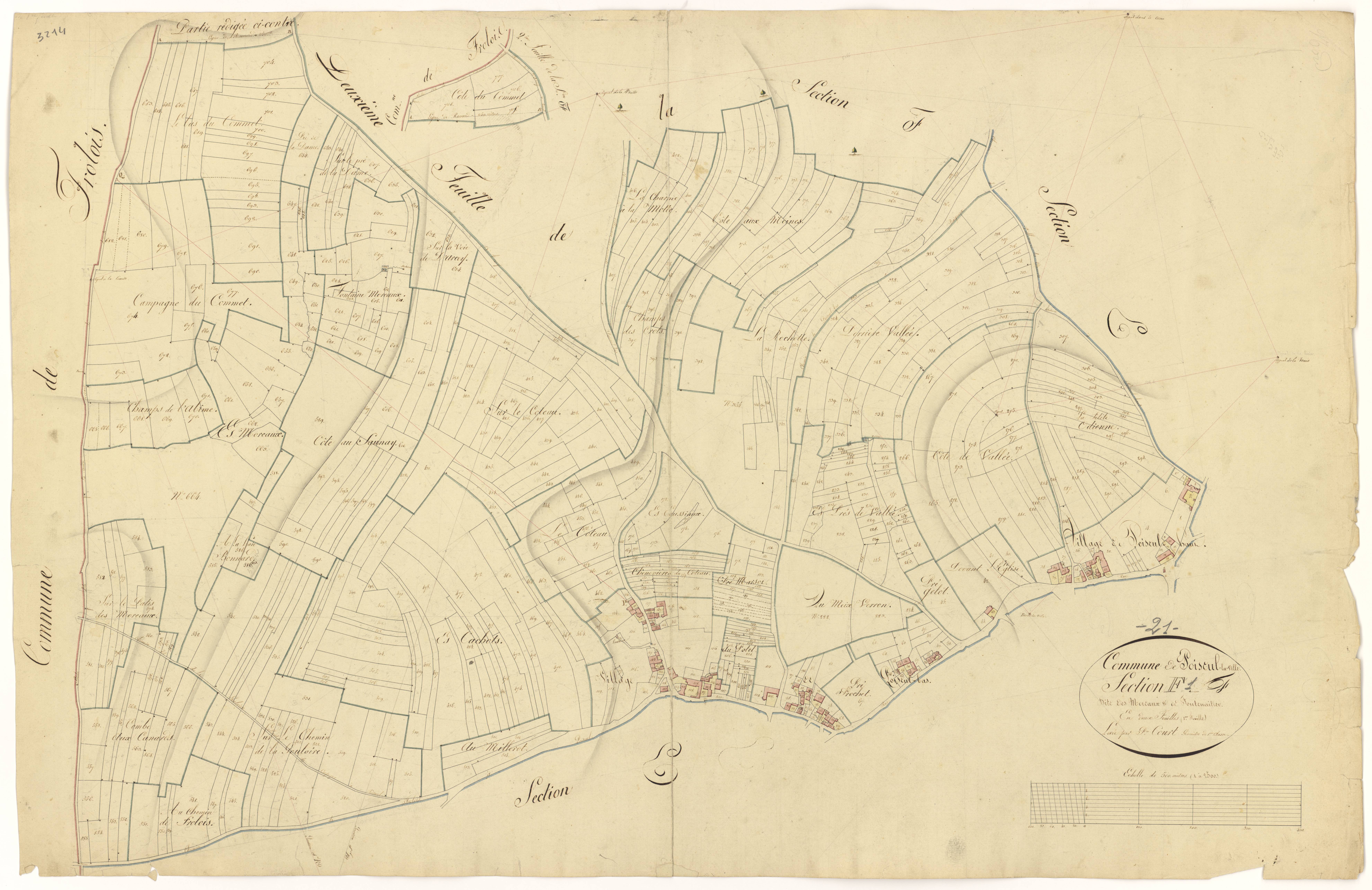 Poiseul-la-Ville-et-Laperrière - Section F1 - 3 P PLAN 490/10
