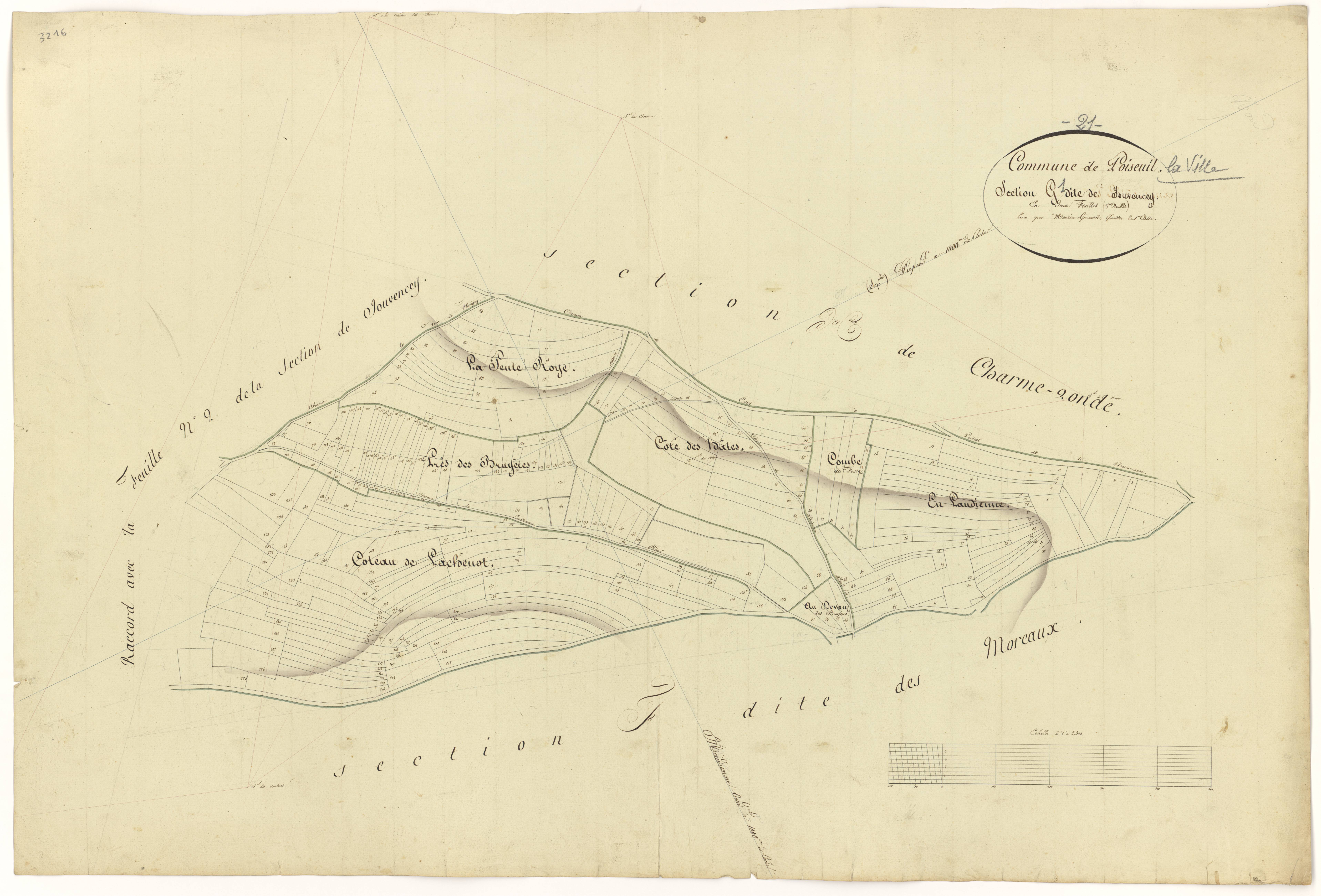 Poiseul-la-Ville-et-Laperrière - Section G1 - 3 P PLAN 490/12