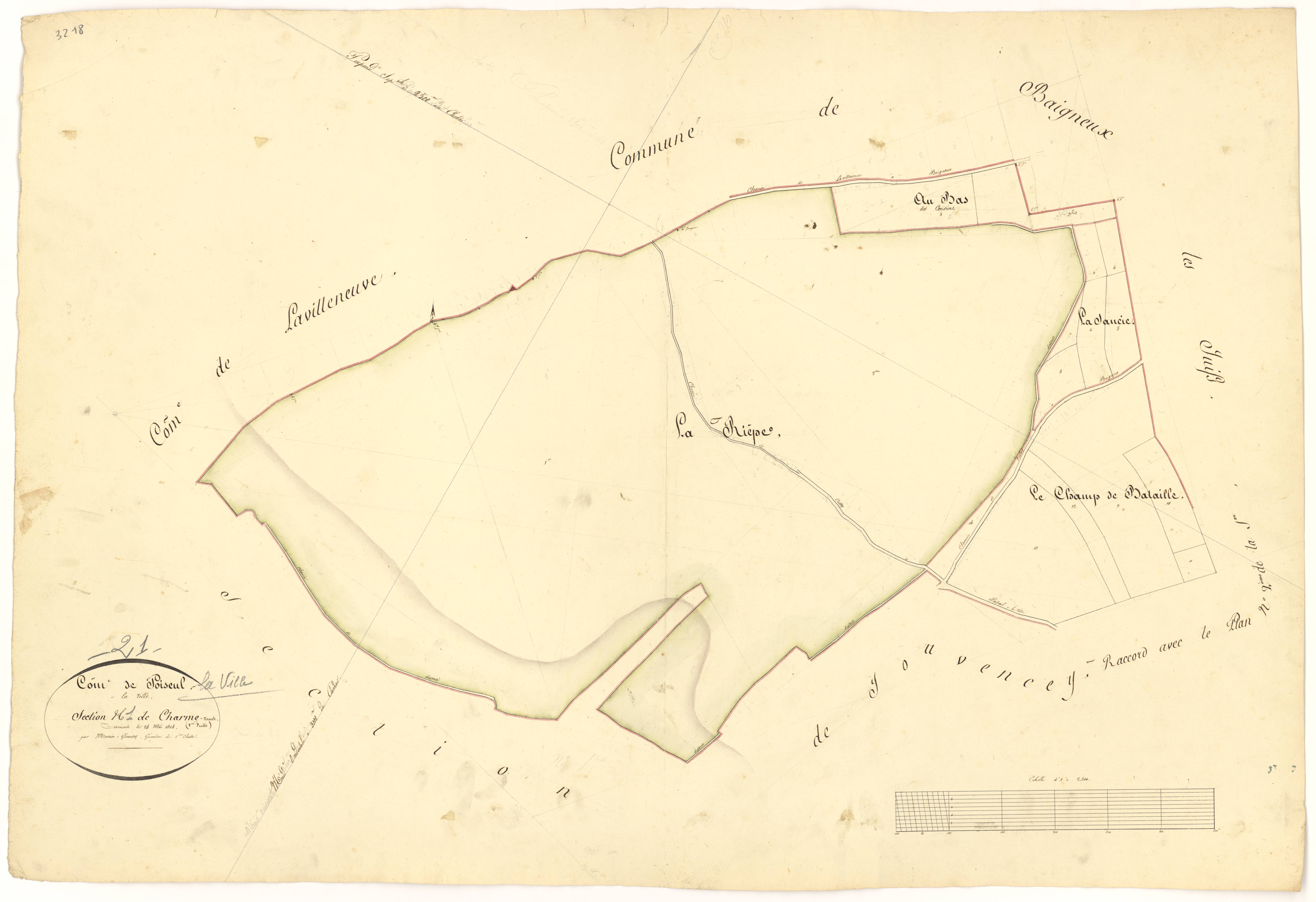 Poiseul-la-Ville-et-Laperrière - Section H1 - 3 P PLAN 490/14