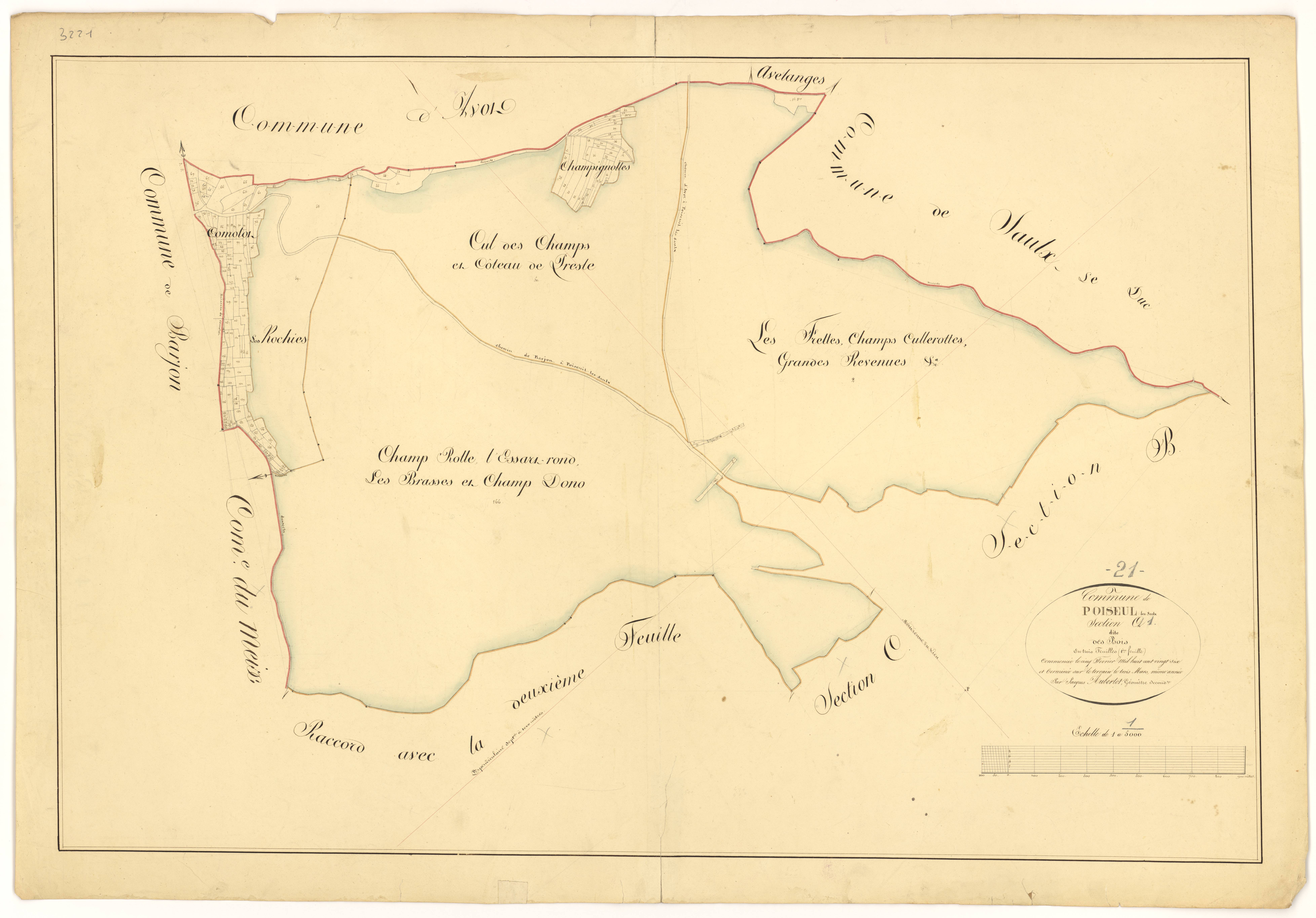 Poiseul-lès-Saulx - Section A1 - 3 P PLAN 491/2